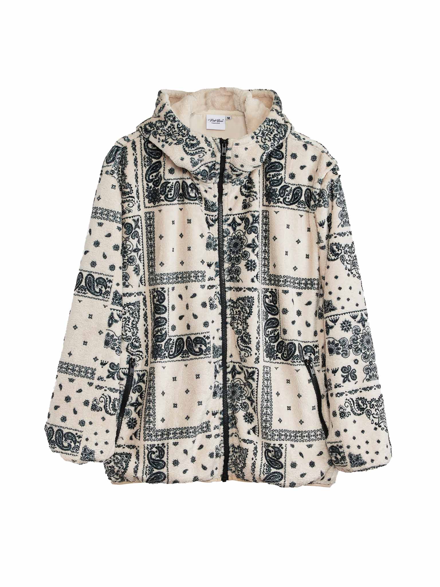 ボアフリースジップパーカー【BANDANA】