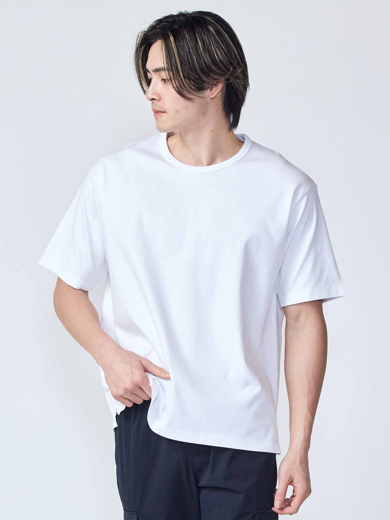 Smooth cotton oversized T-shirt