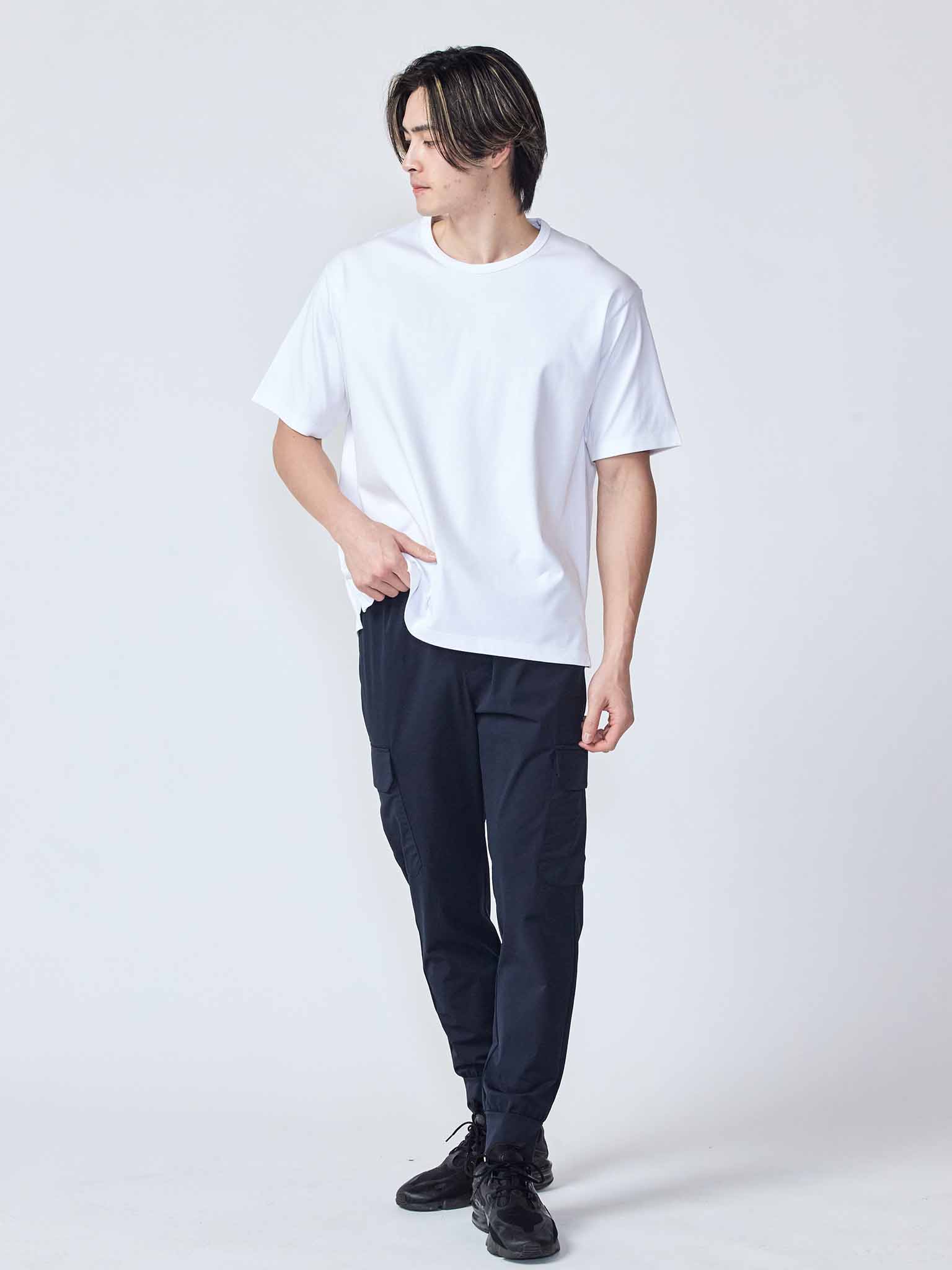 Smooth cotton oversized T-shirt