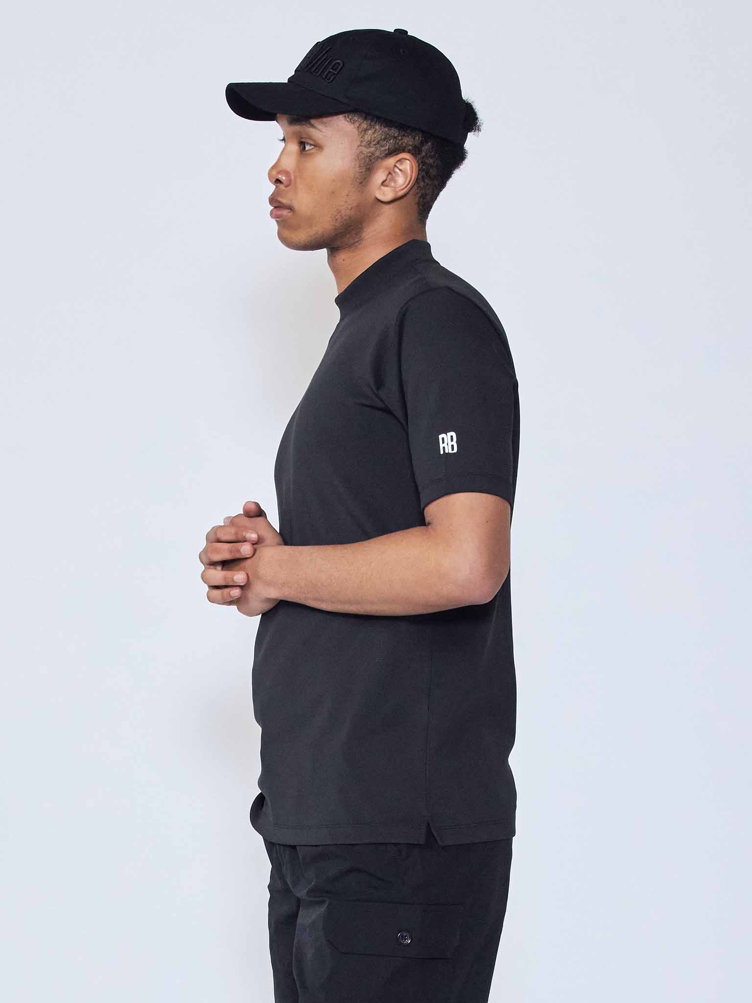Ultra stretch mock neck short sleeves