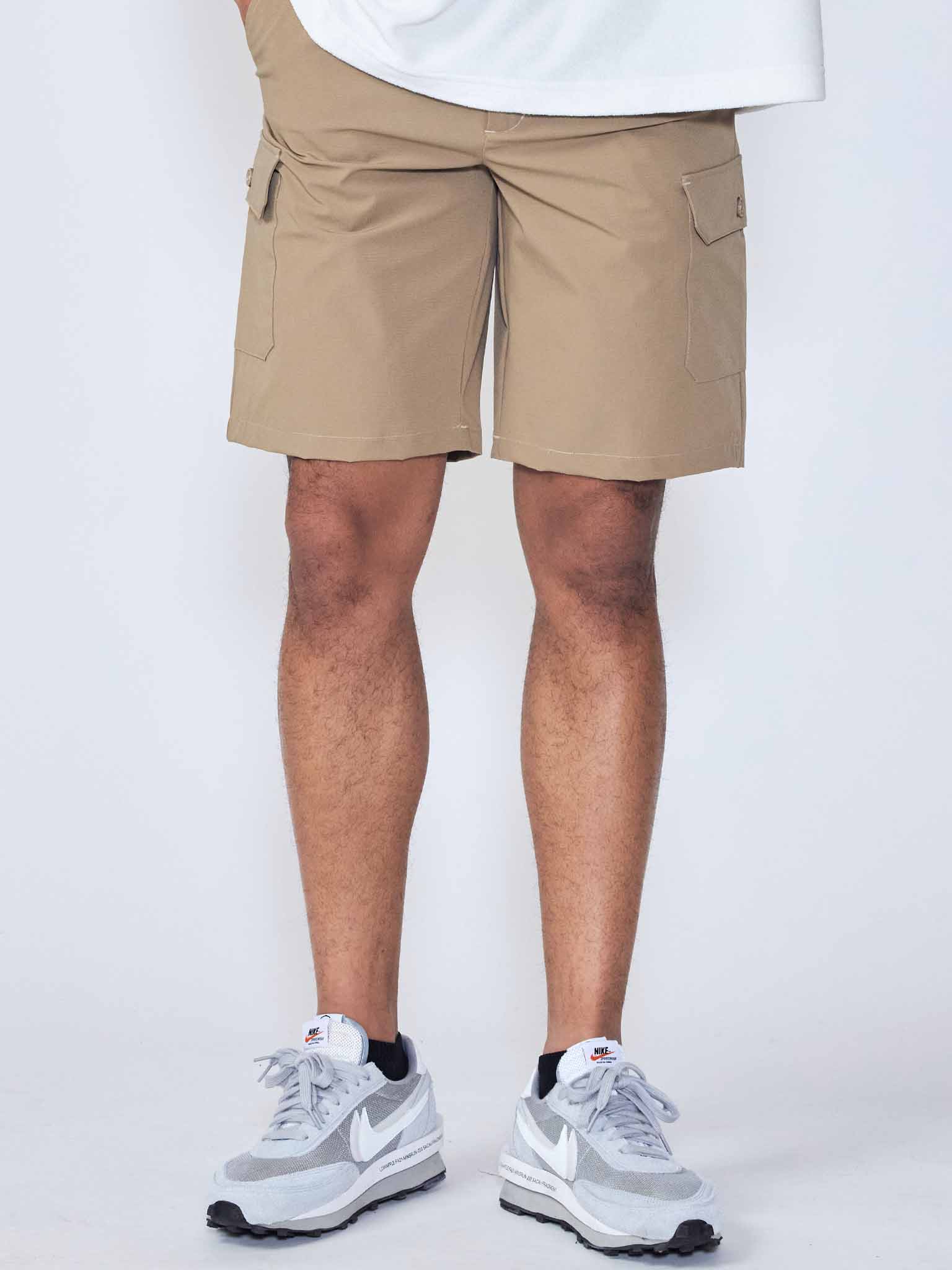 Ripstop stretch nylon cargo shorts