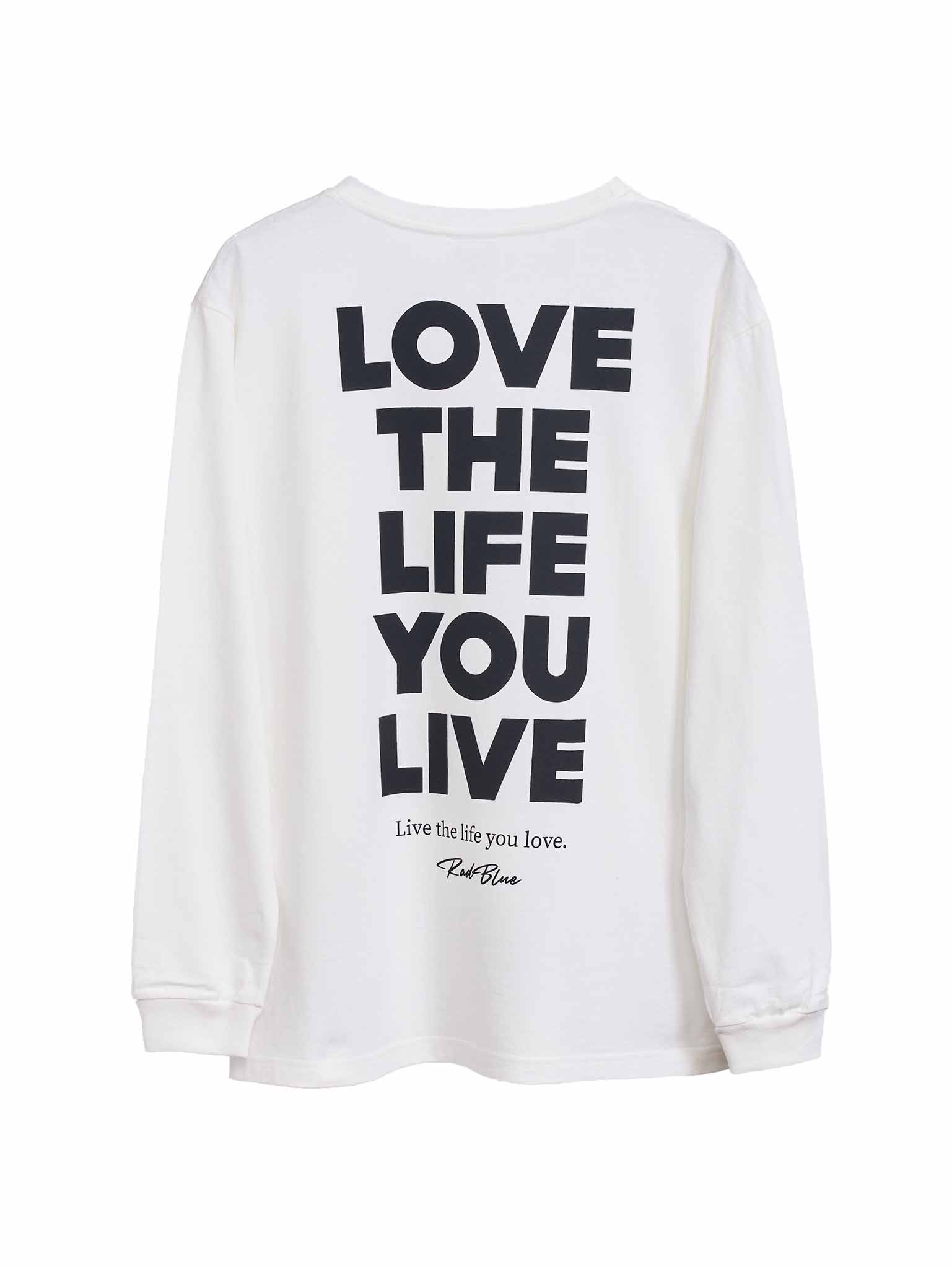 OEコットン ロングスリーブTシャツ【LOVE THE LIFE】