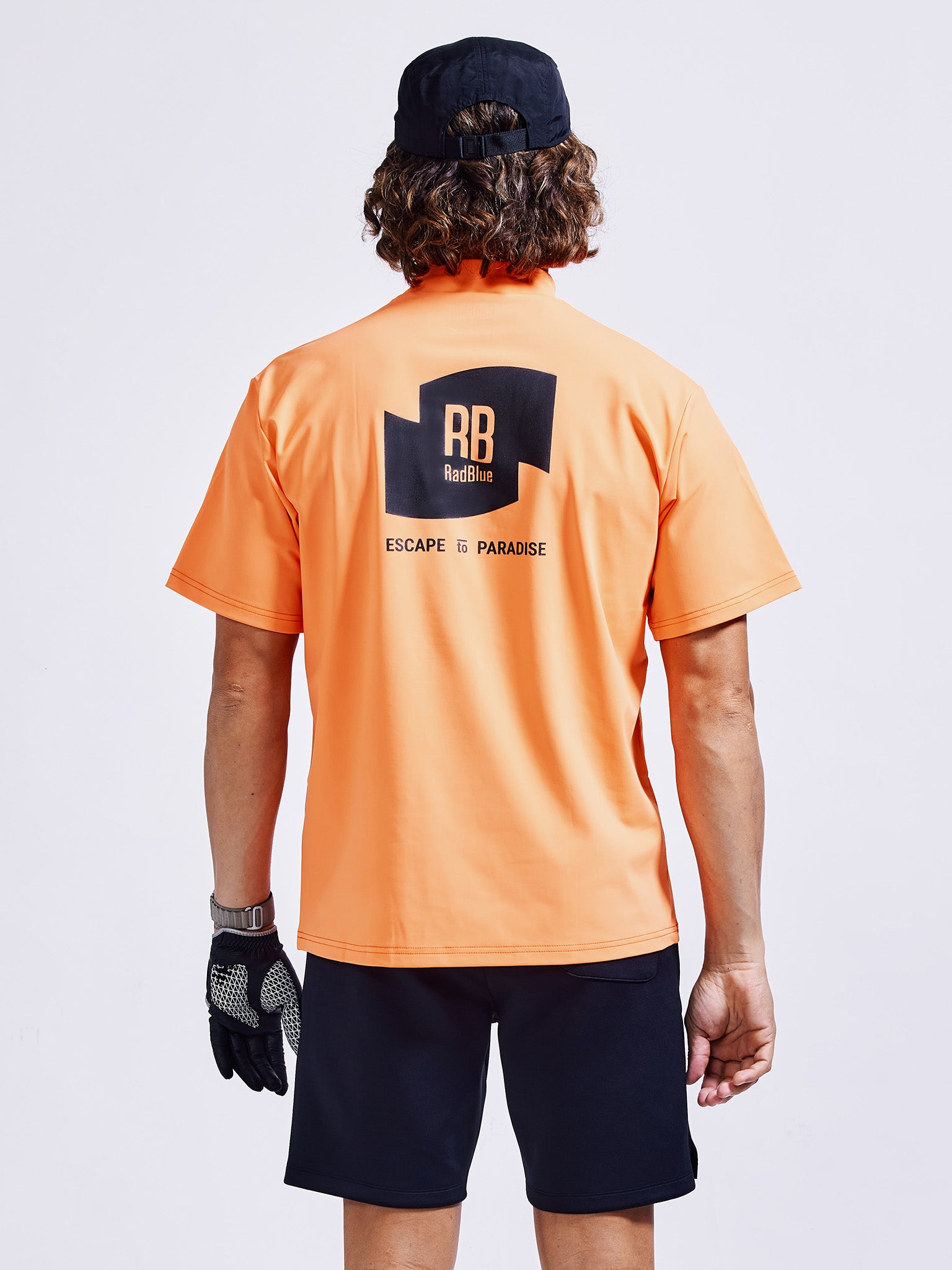 カラーストレッチモックネックS/S【logo】