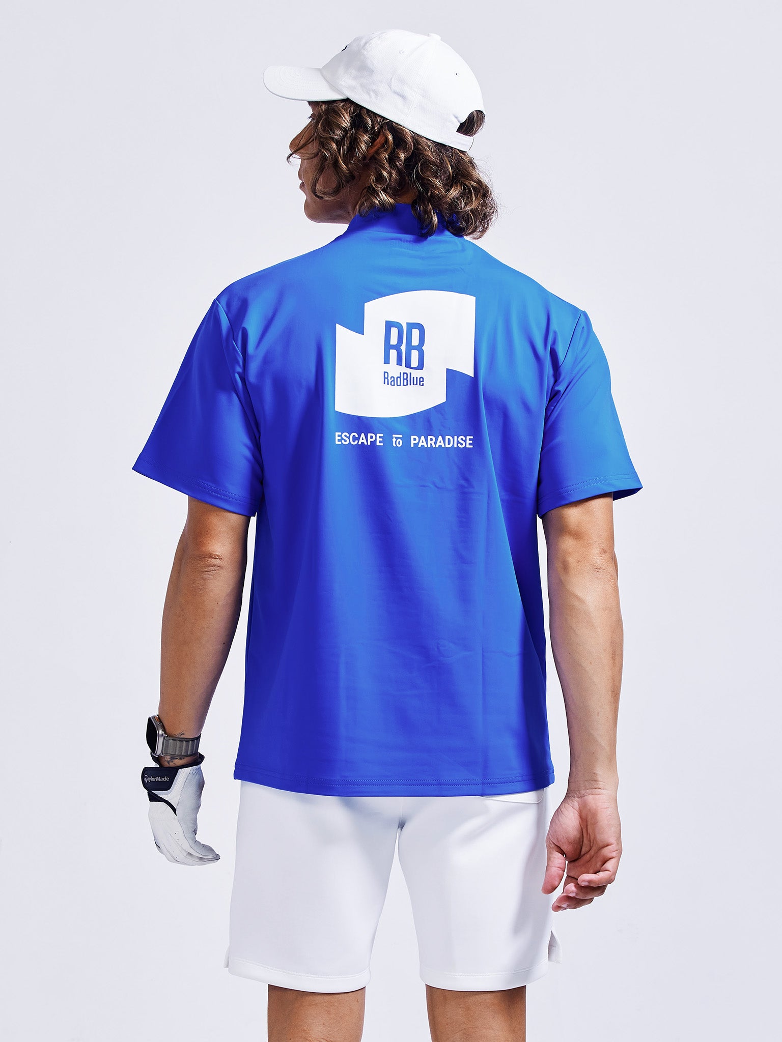 カラーストレッチモックネックS/S【logo】