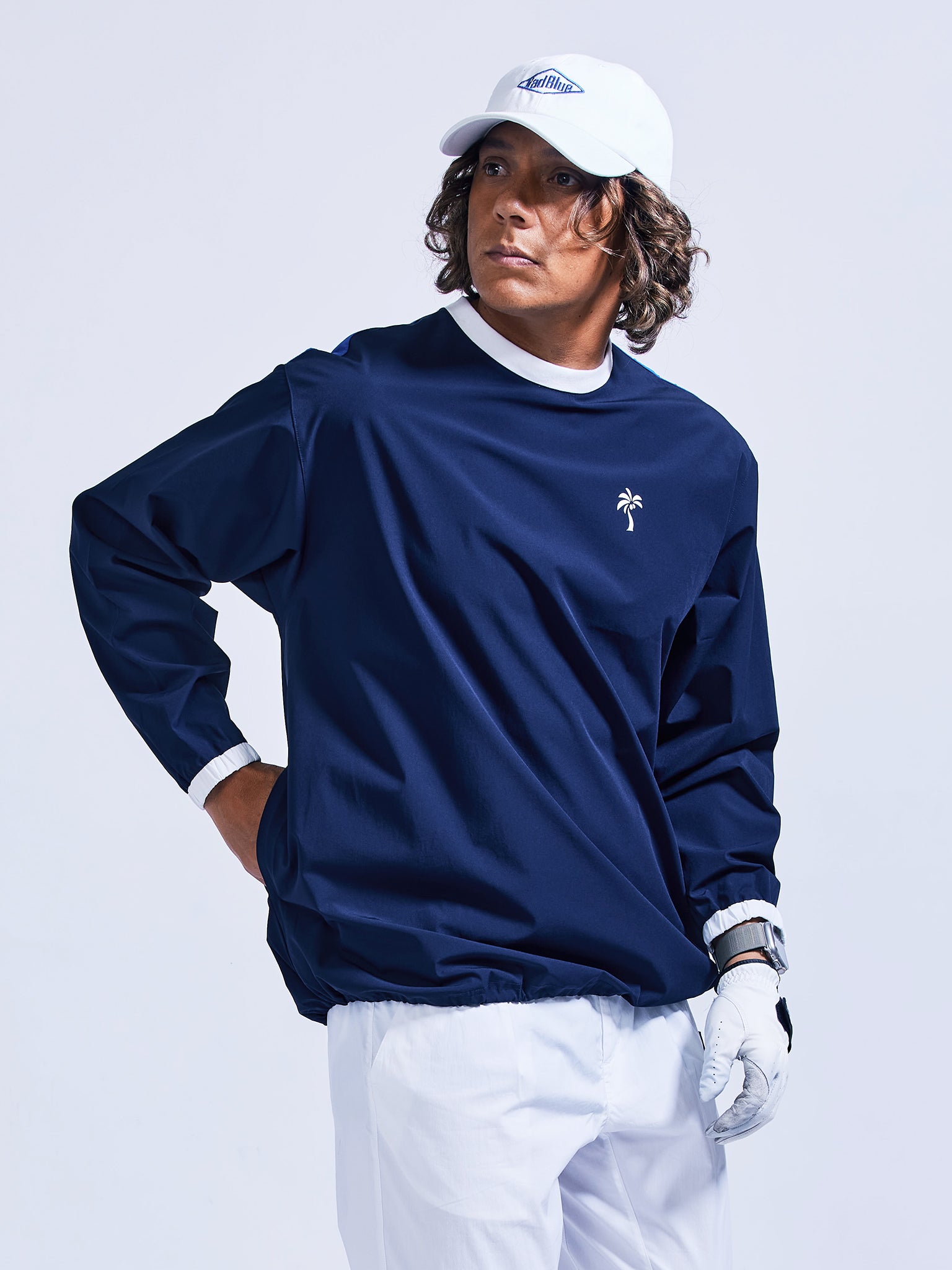 Stretch nylon pullover/sneed jacket