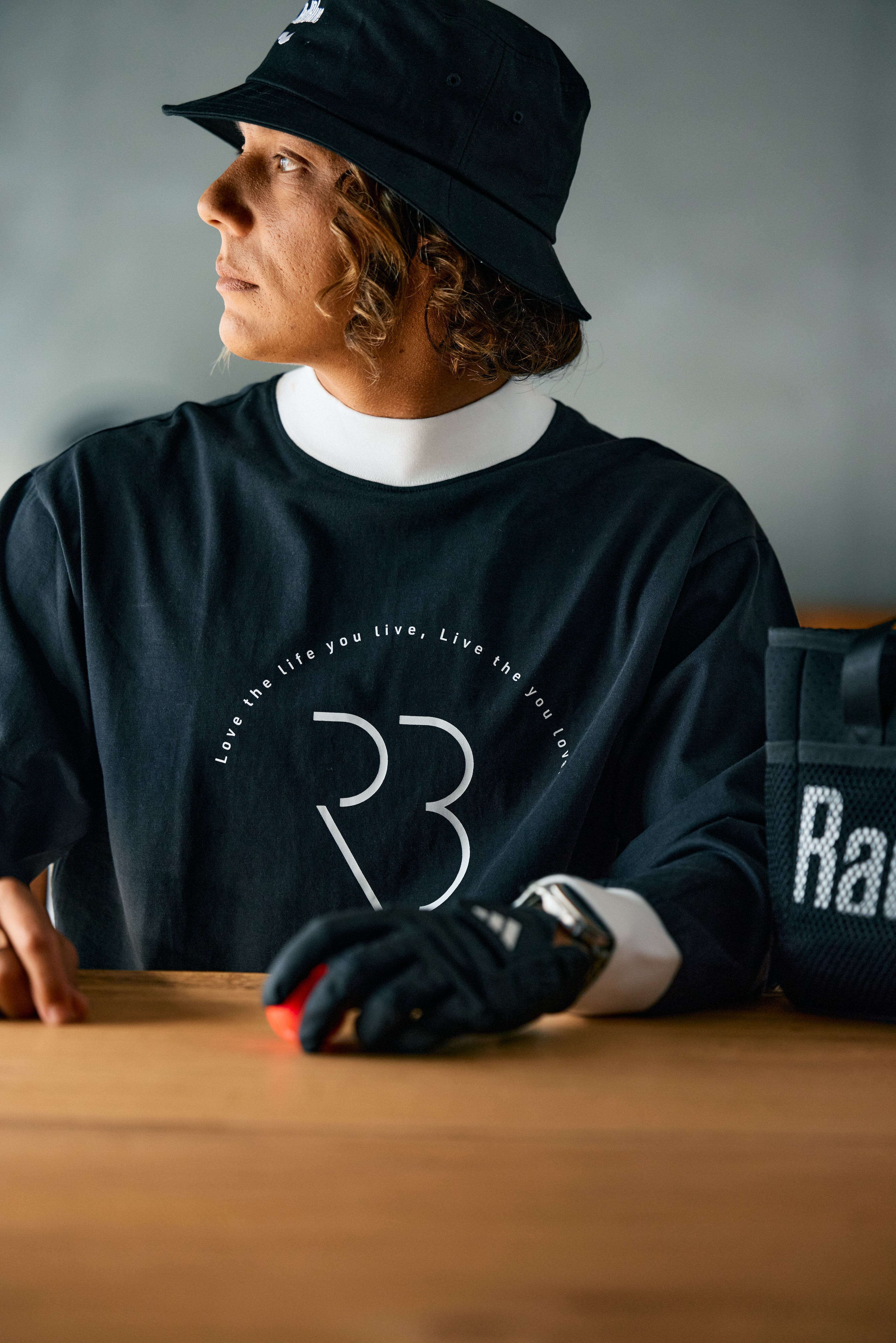 DrySilkyCotton バイカラーモックネックロングスリーブ