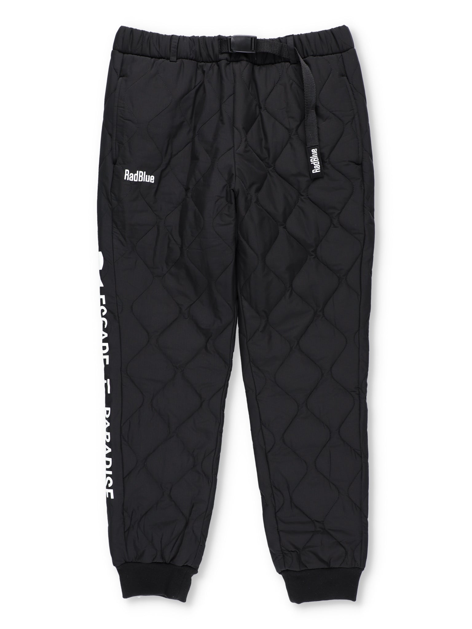 Quilted wide jogger pants