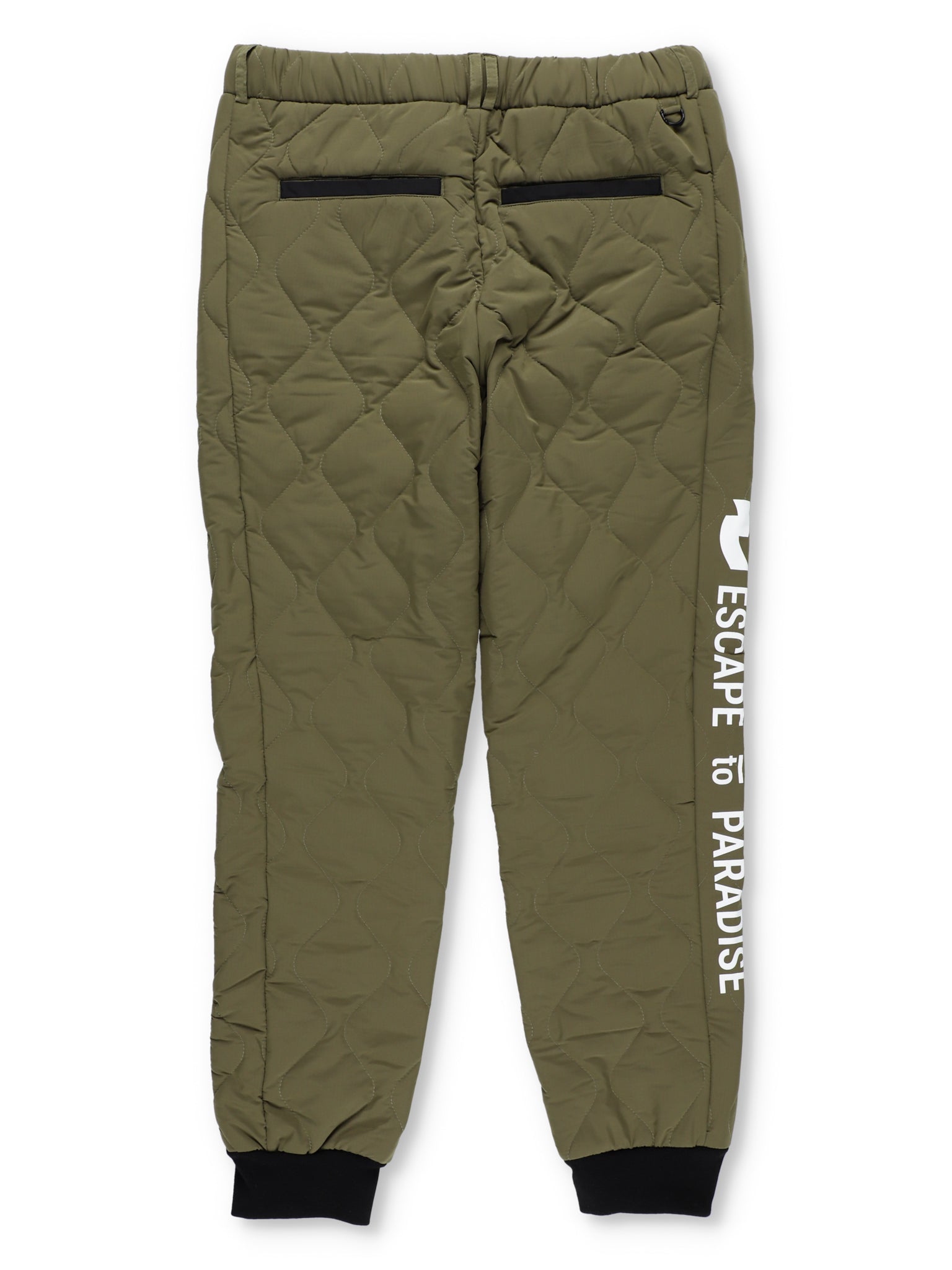 Quilted wide jogger pants