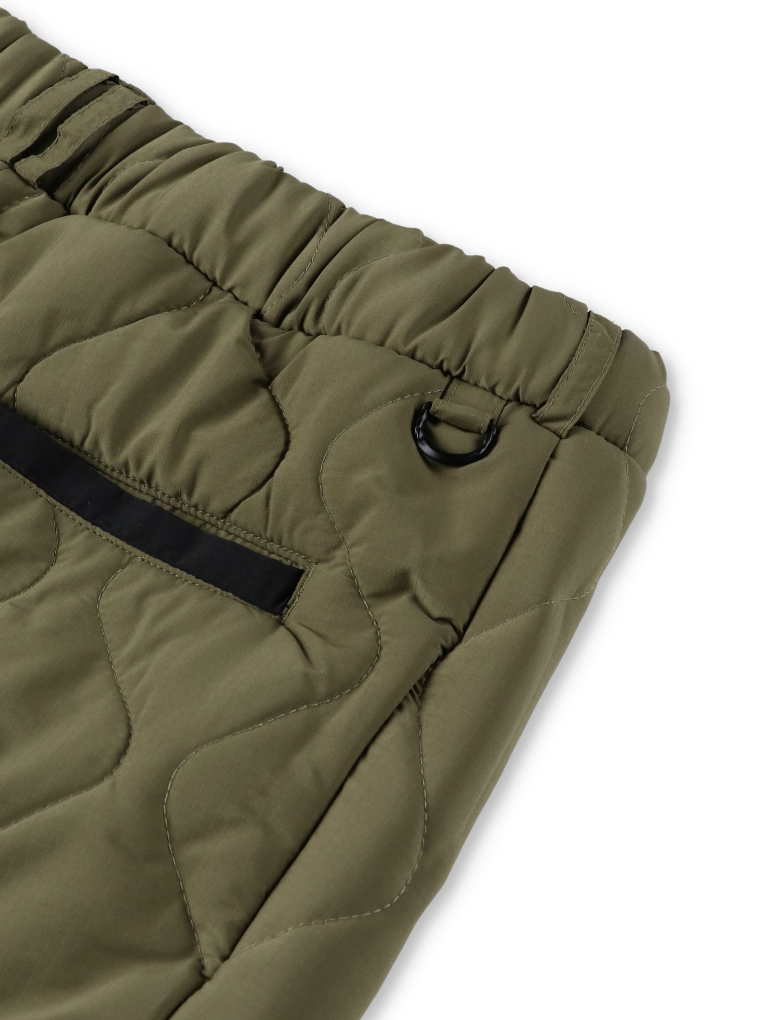 Quilted wide jogger pants