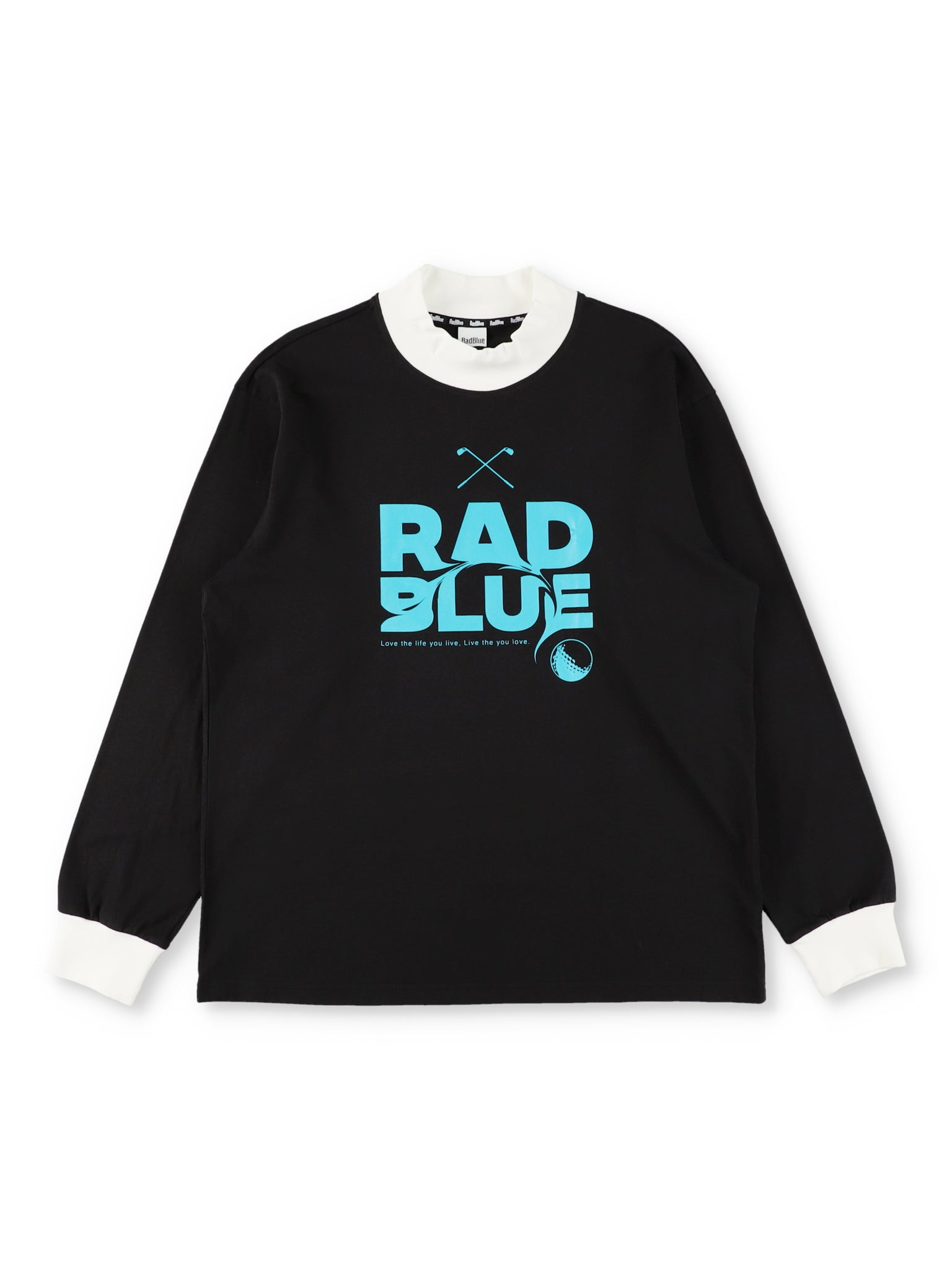 DrySilkyCotton® バイカラーモックネックロングスリーブ【water surface】