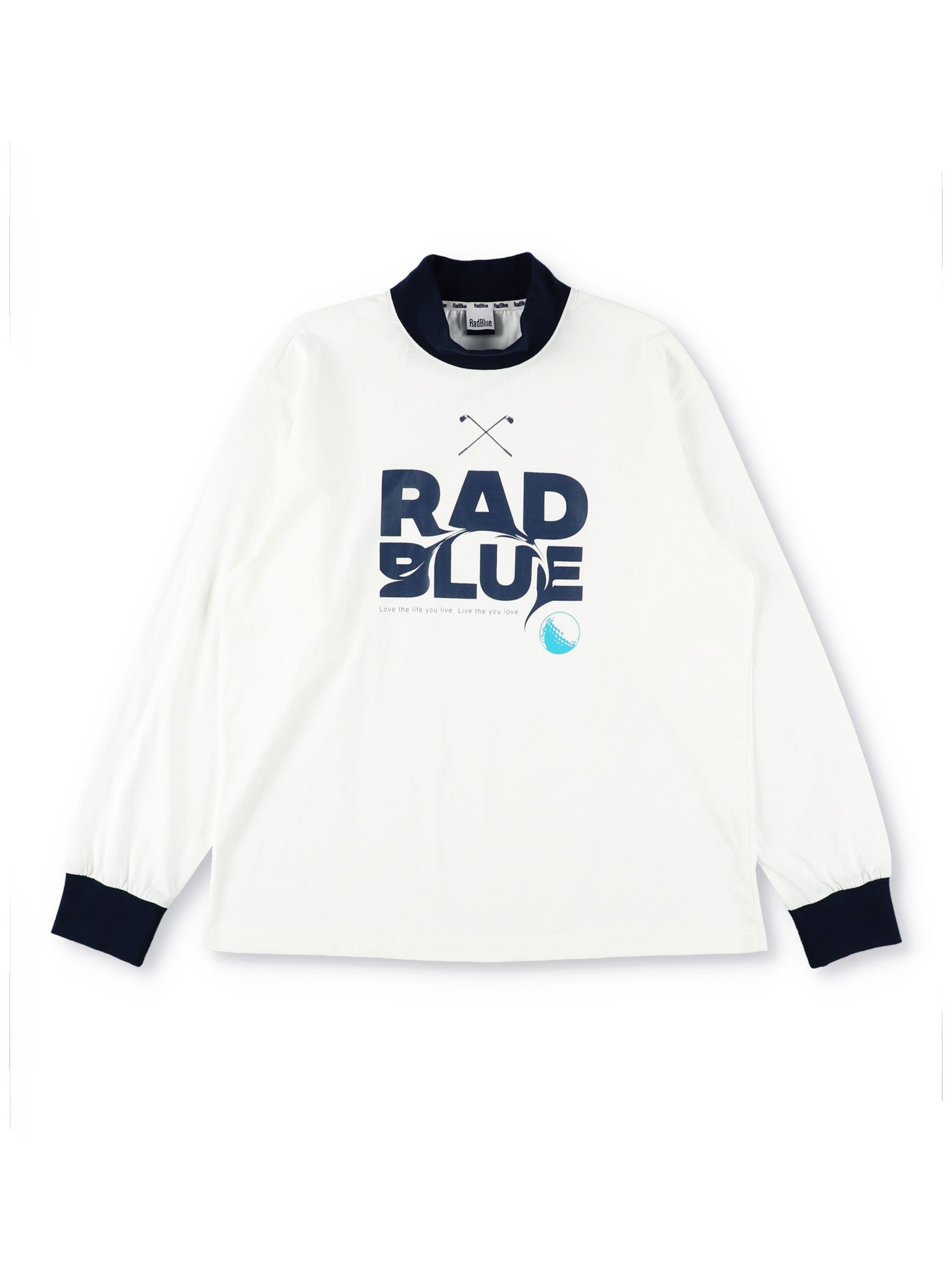 DrySilkyCotton® バイカラーモックネックロングスリーブ【water surface】