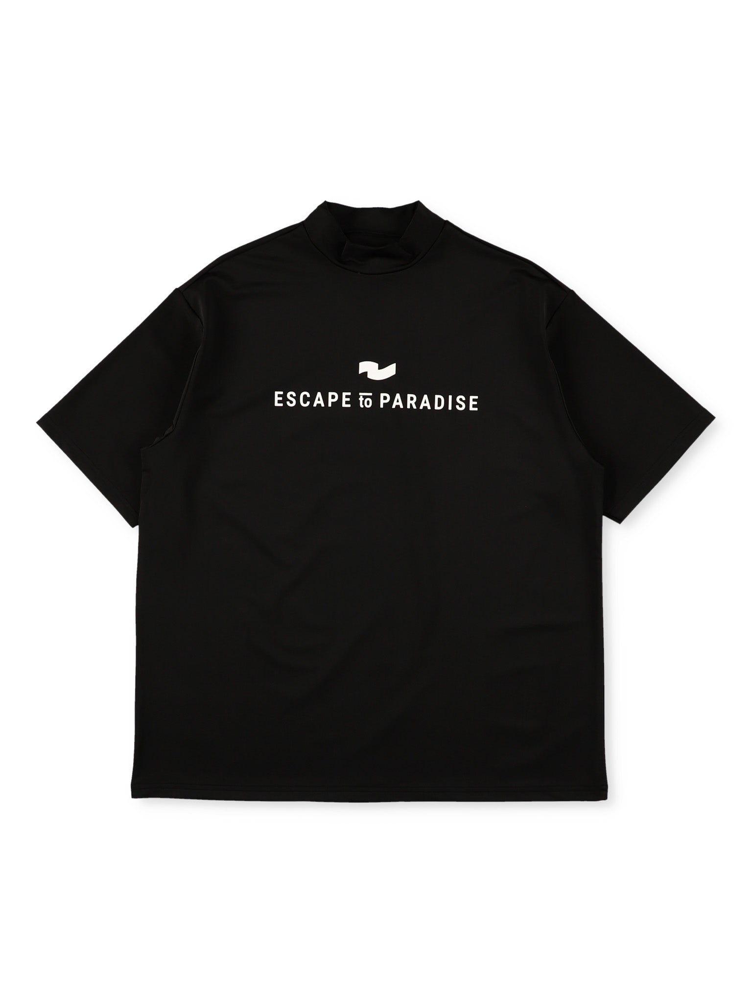 カラーストレッチモックネックS/S【logo】