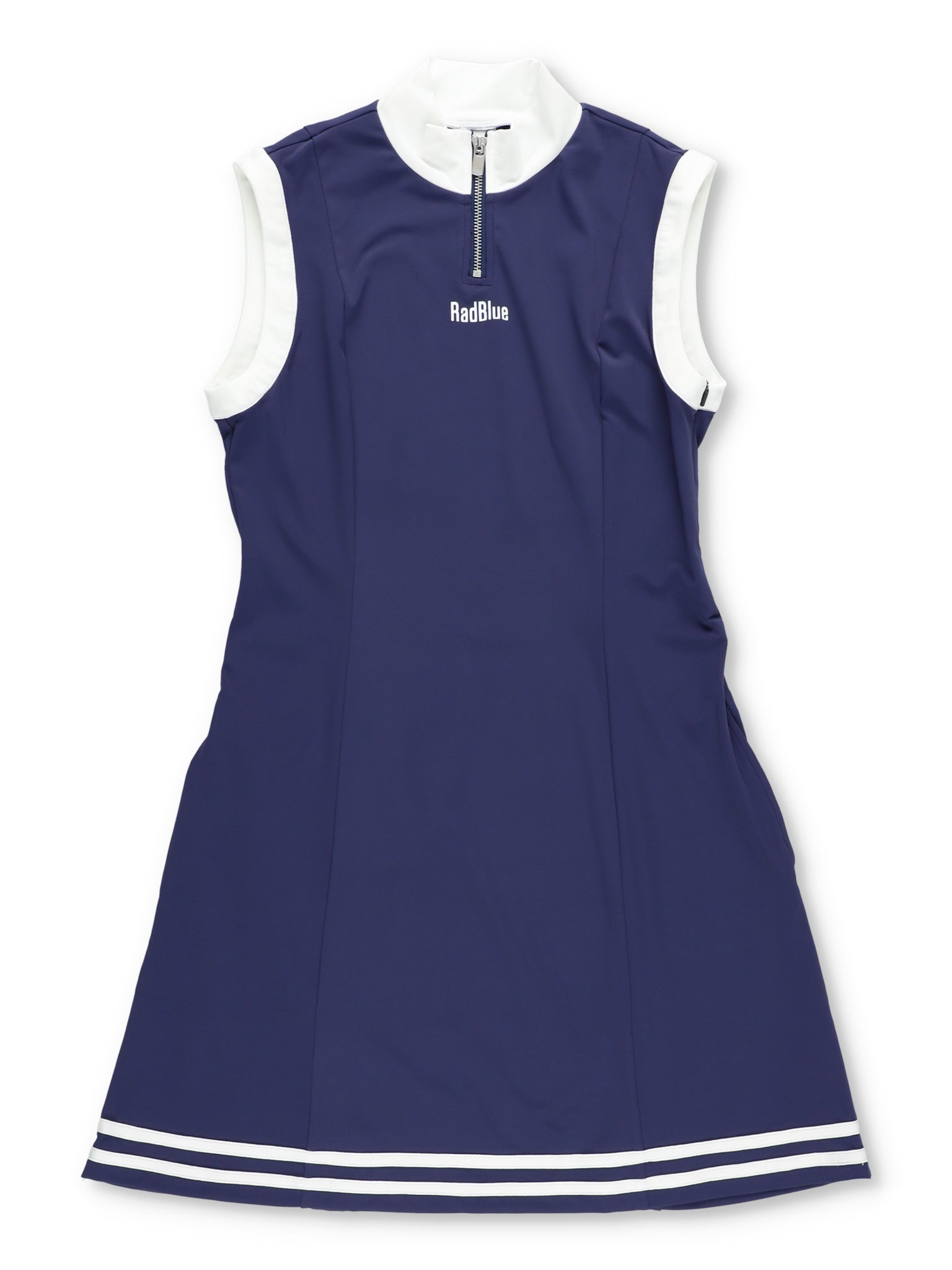 Mock neck zip dress