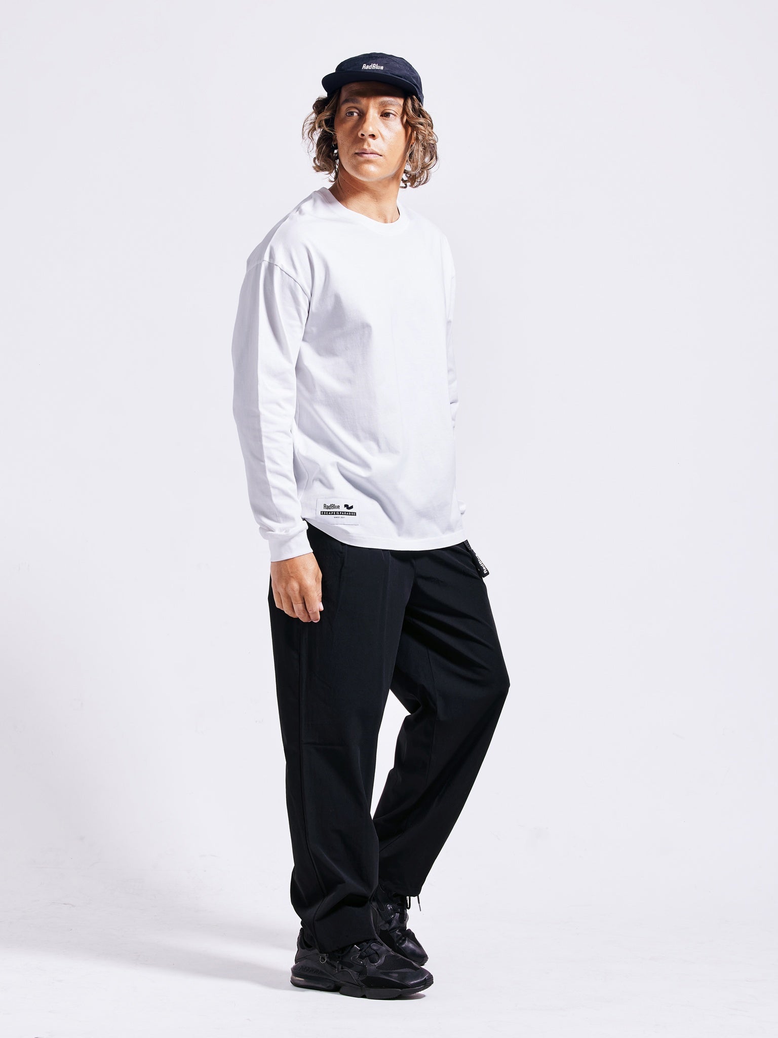 90's nylon wide jogger pants