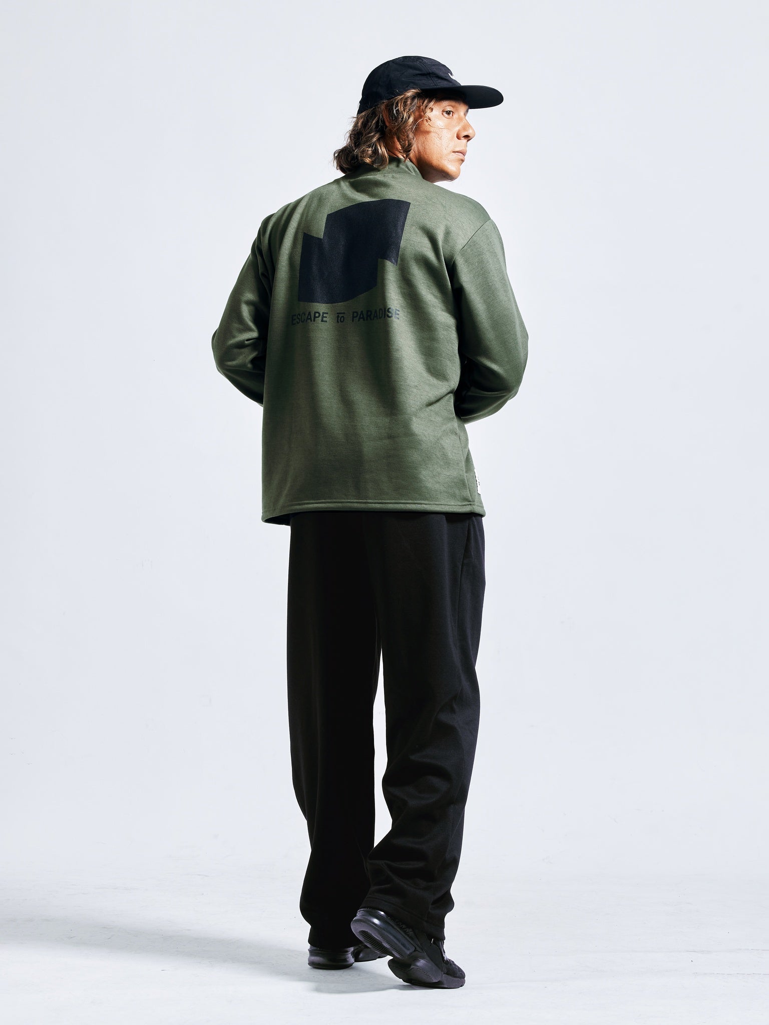 ウールタッチモックネックロングスリーブ