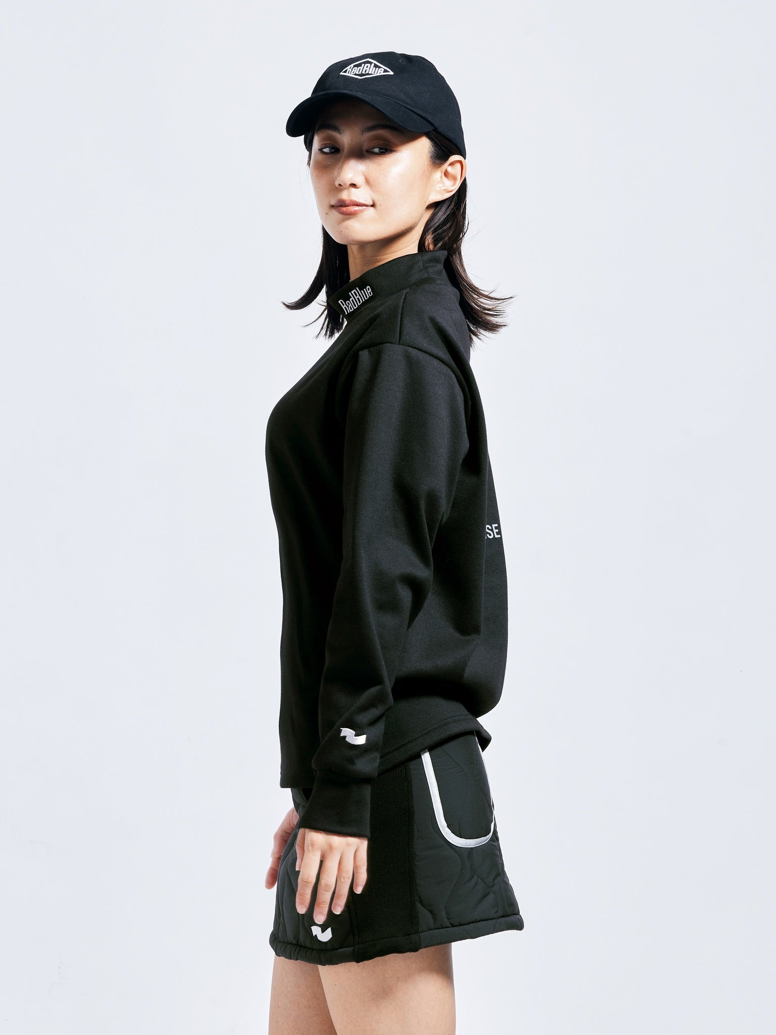 Women's ウールタッチモックネックロングスリーブ