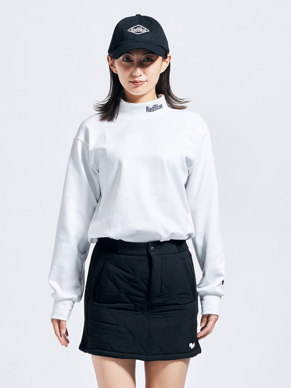 Women's ウールタッチモックネックロングスリーブ