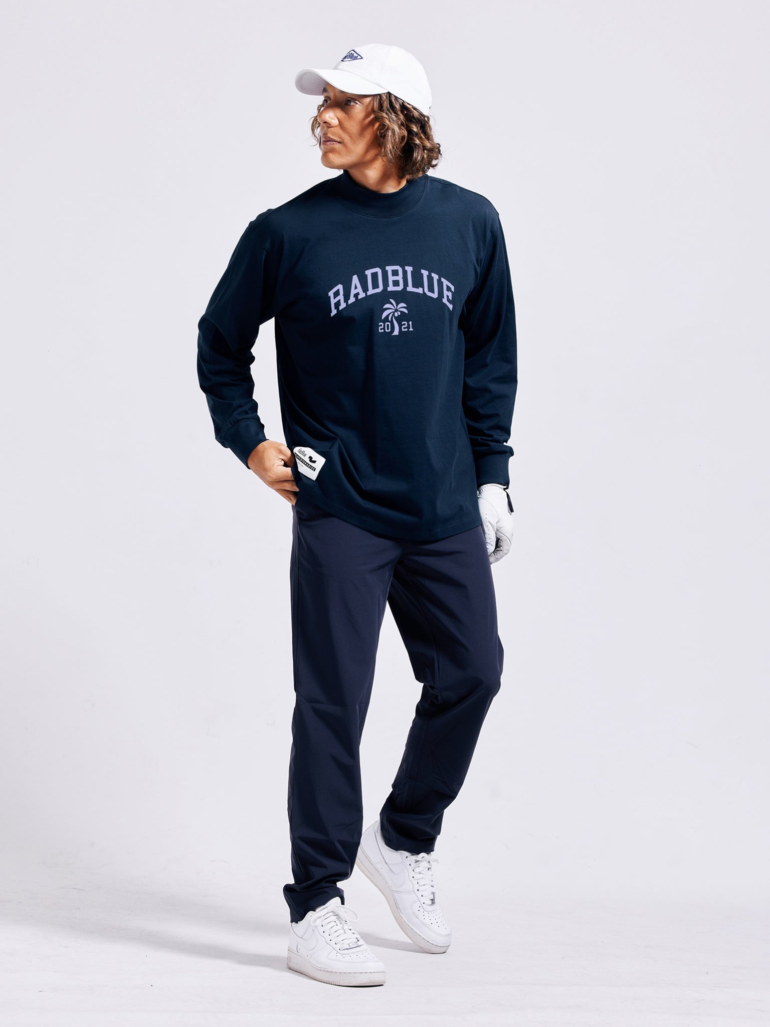 Stretch nylon tapered golf slacks