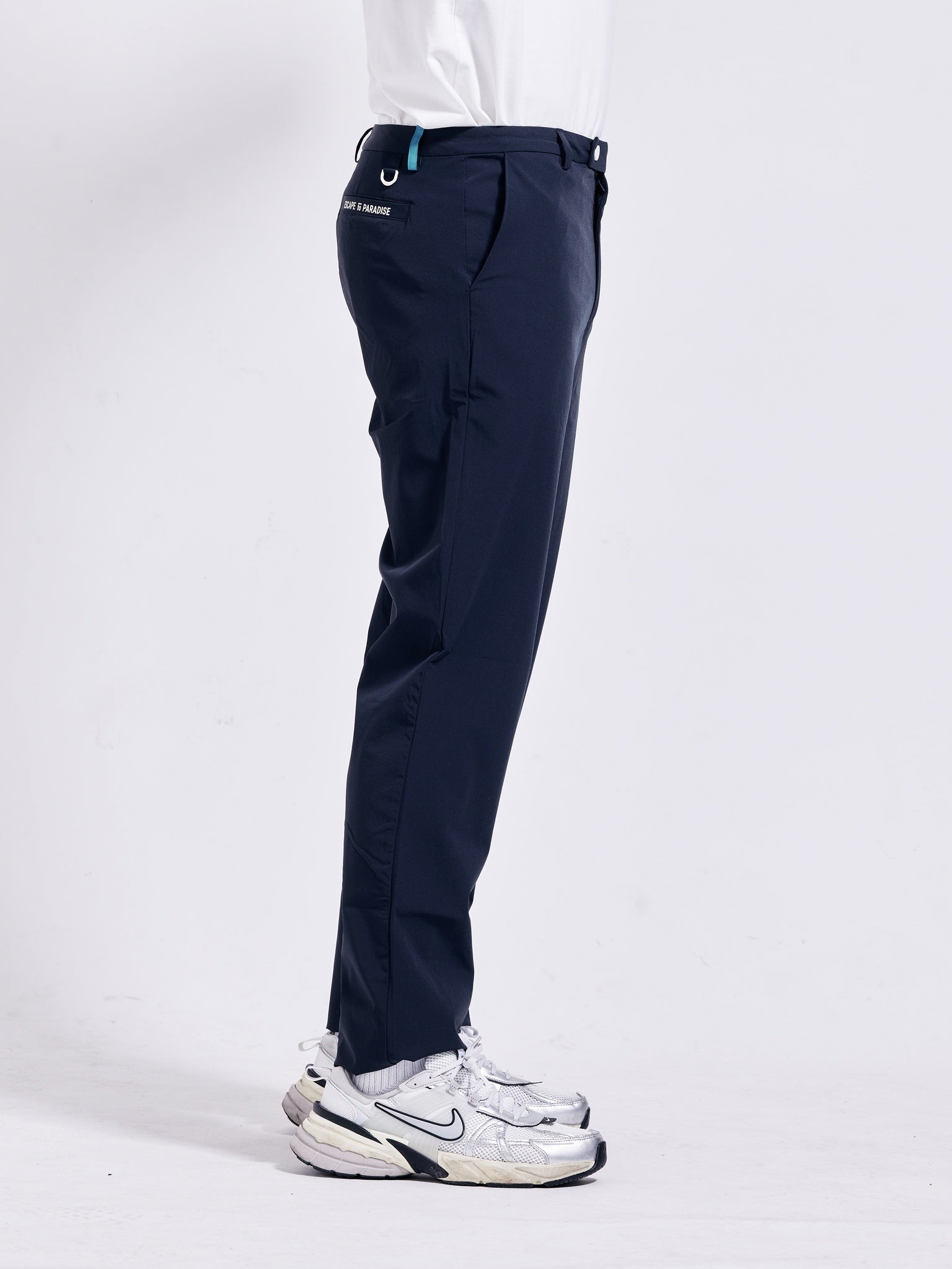 Stretch nylon tapered golf slacks