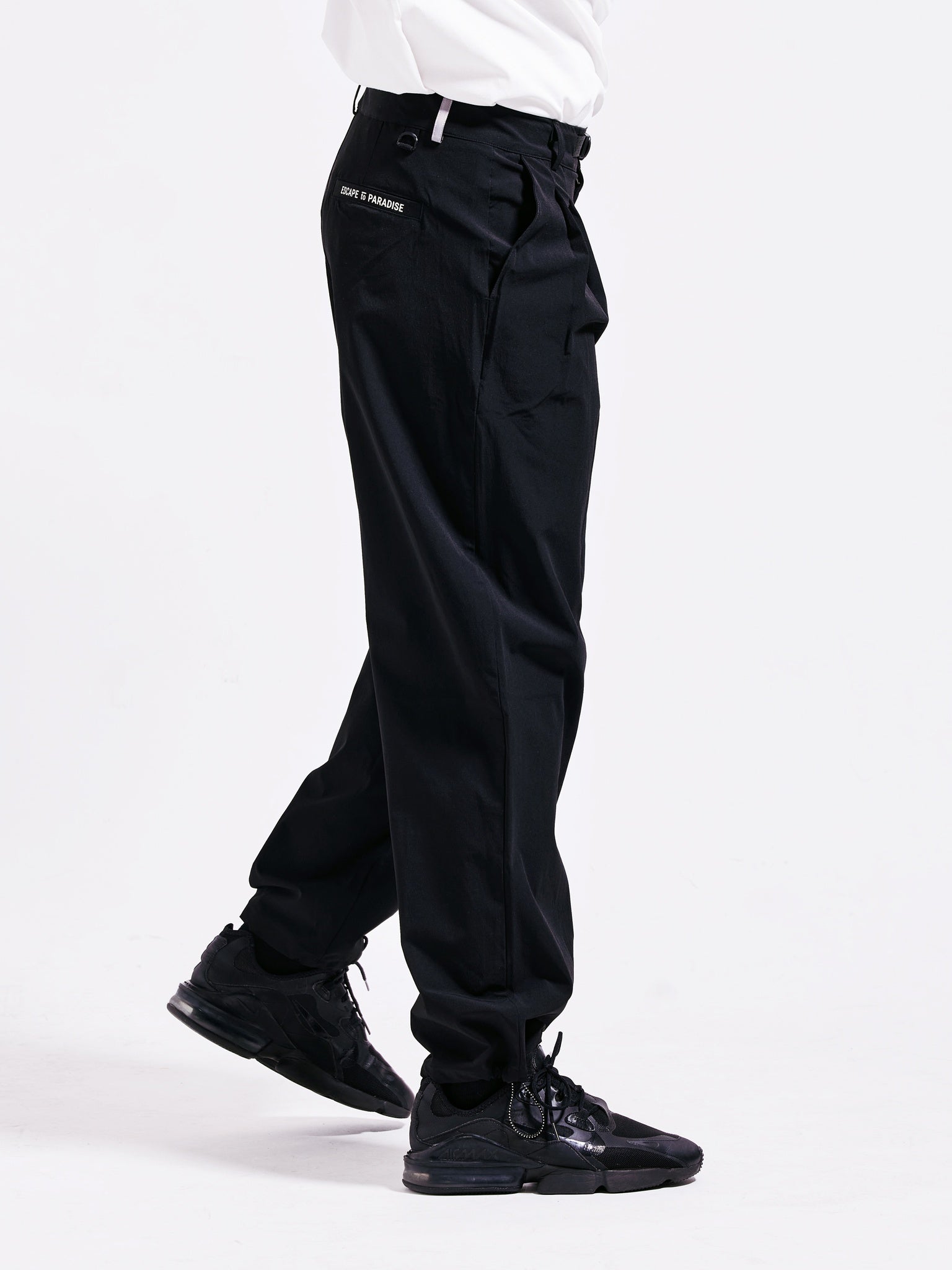 90's nylon wide jogger pants