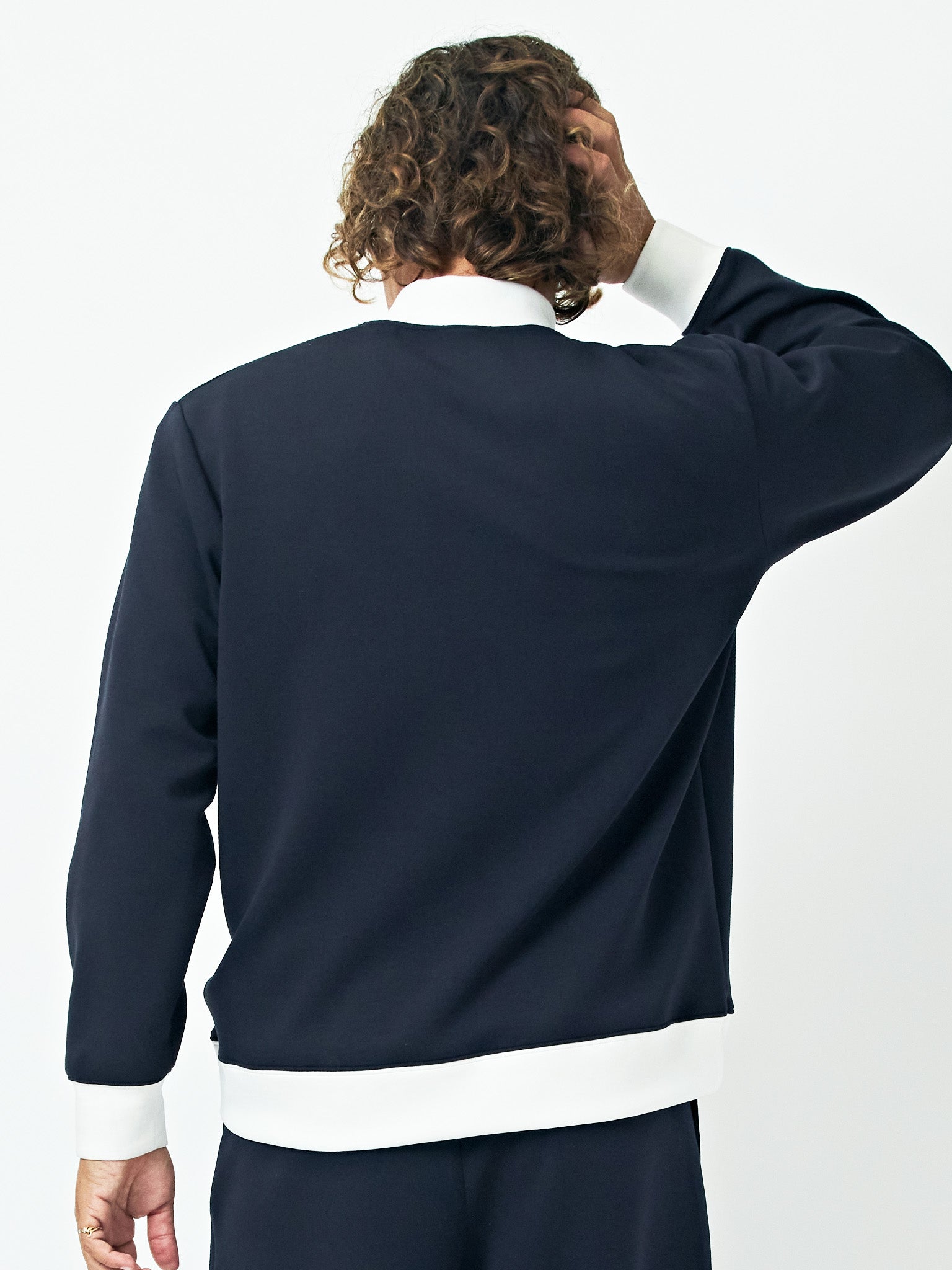 Air Tension® Two-Tone Mock Neck Sweatshirt