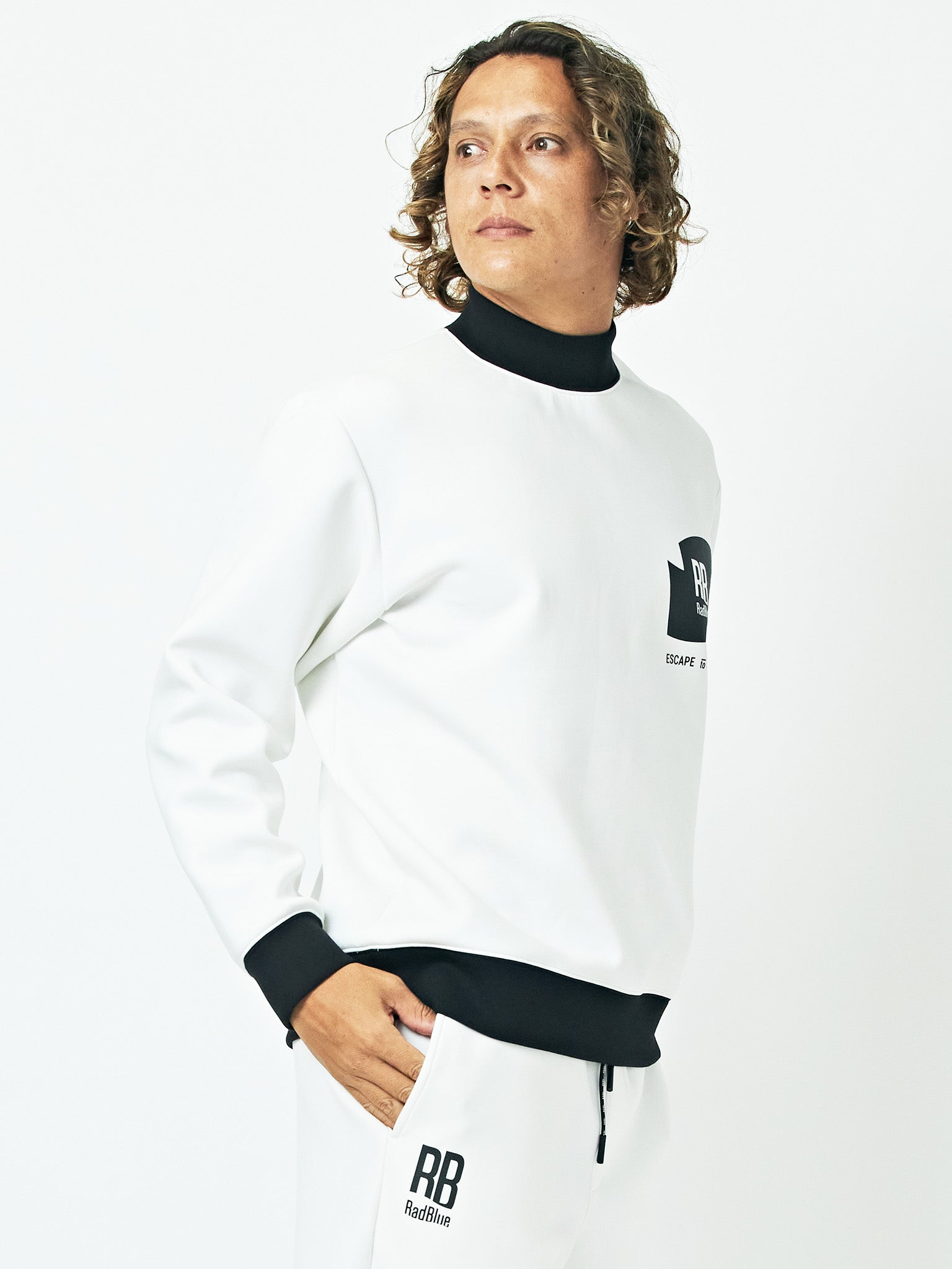 Air Tension® Two-Tone Mock Neck Sweatshirt