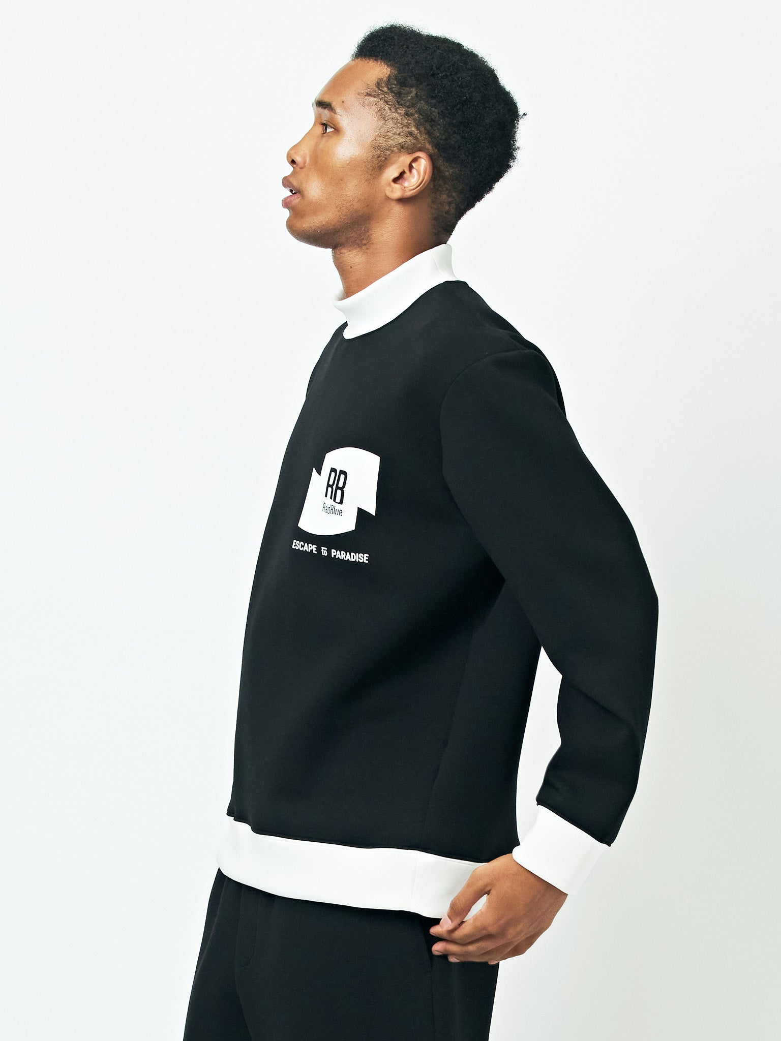 Air Tension® Two-Tone Mock Neck Sweatshirt