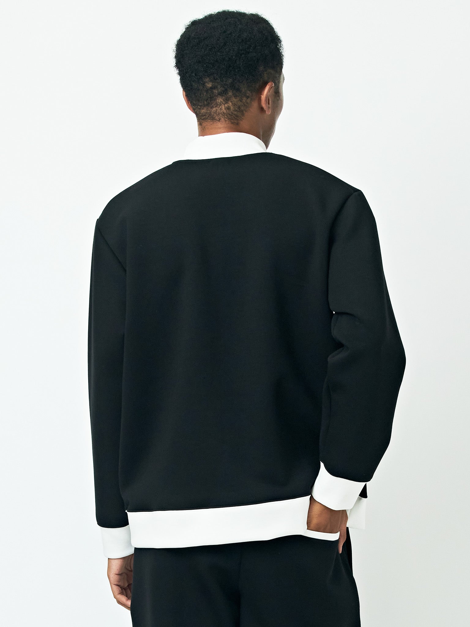 Air Tension® Two-Tone Mock Neck Sweatshirt
