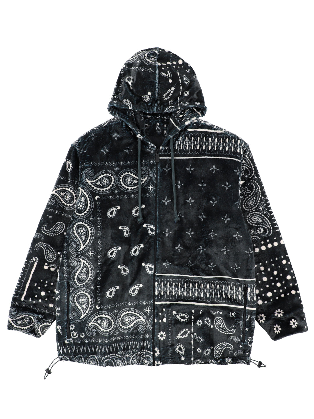 Padded fleece zip hoodie "BANDANA"