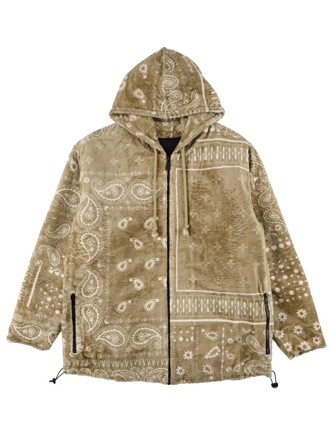 Padded fleece zip hoodie "BANDANA"