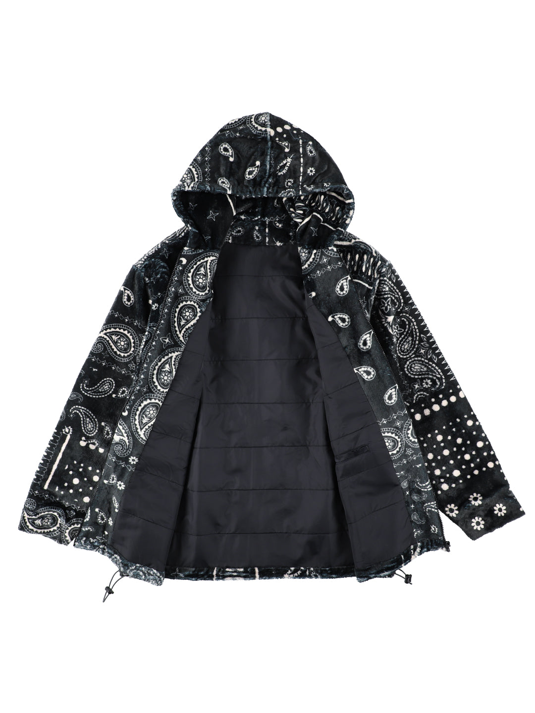 Padded fleece zip hoodie "BANDANA"