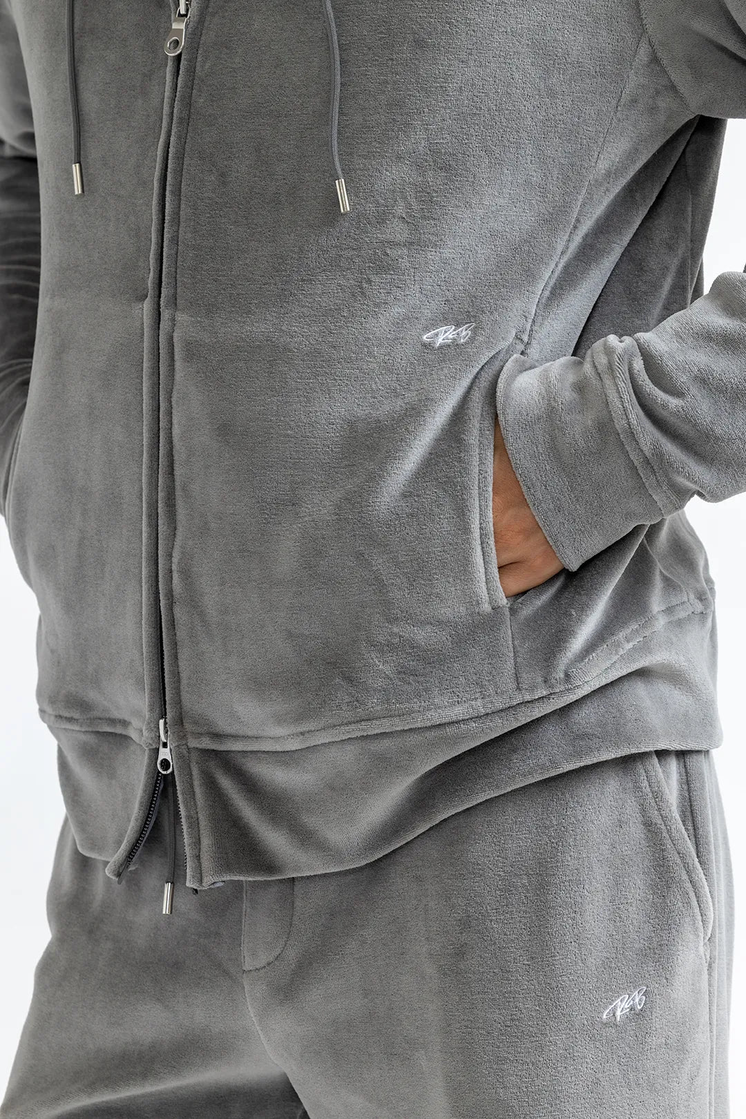 “RB  Collection”VELOR W-ZIP HOODIE