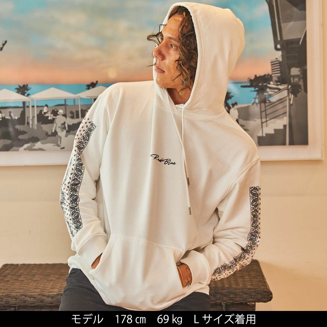 スーピマコットン スウェットパーカー【BANDANA】