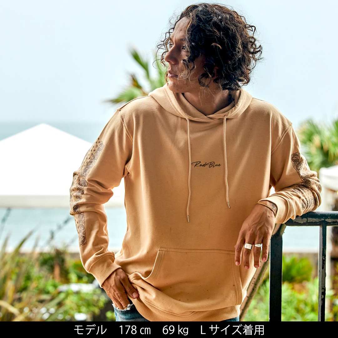 スーピマコットン スウェットパーカー【BANDANA】