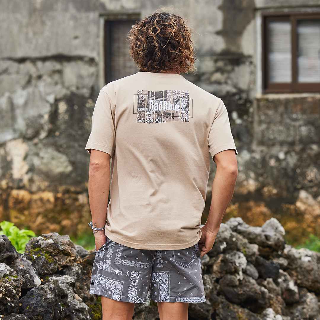 OEコットン 半袖メンズTシャツ【BANDANA FLAG】