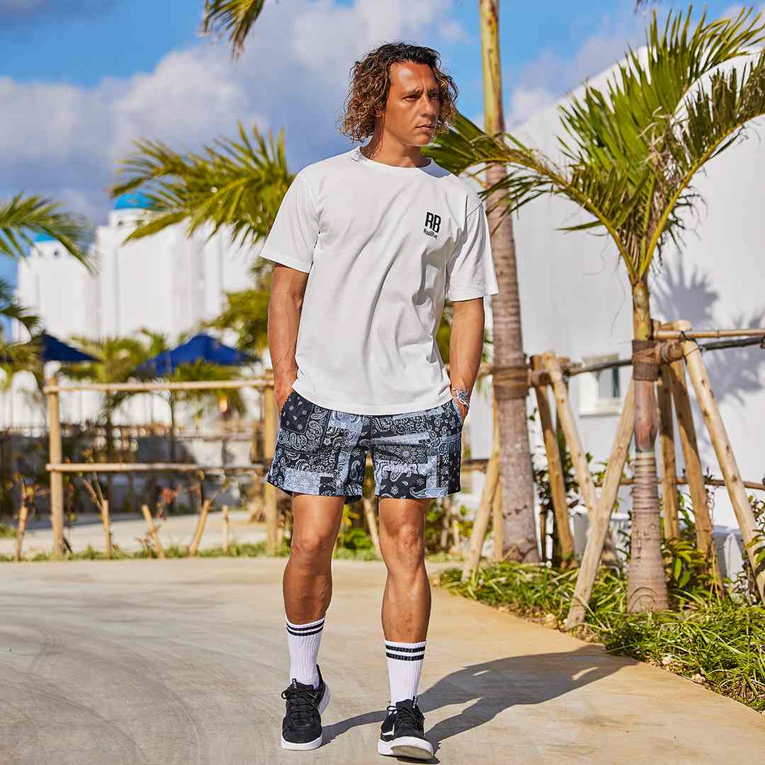 OEコットン 半袖メンズTシャツ【BANDANA FLAG】