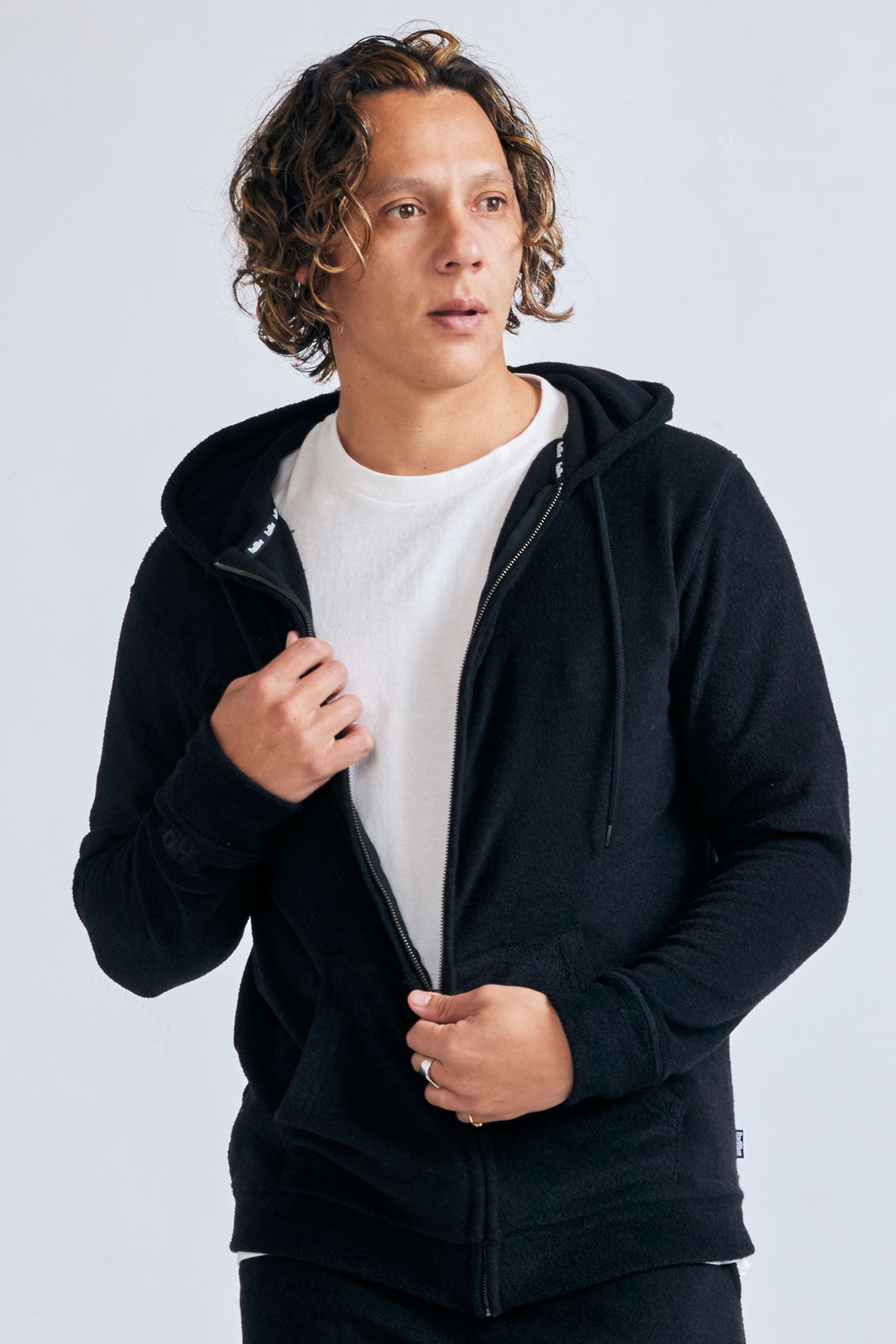 3Dパイルジップパーカー