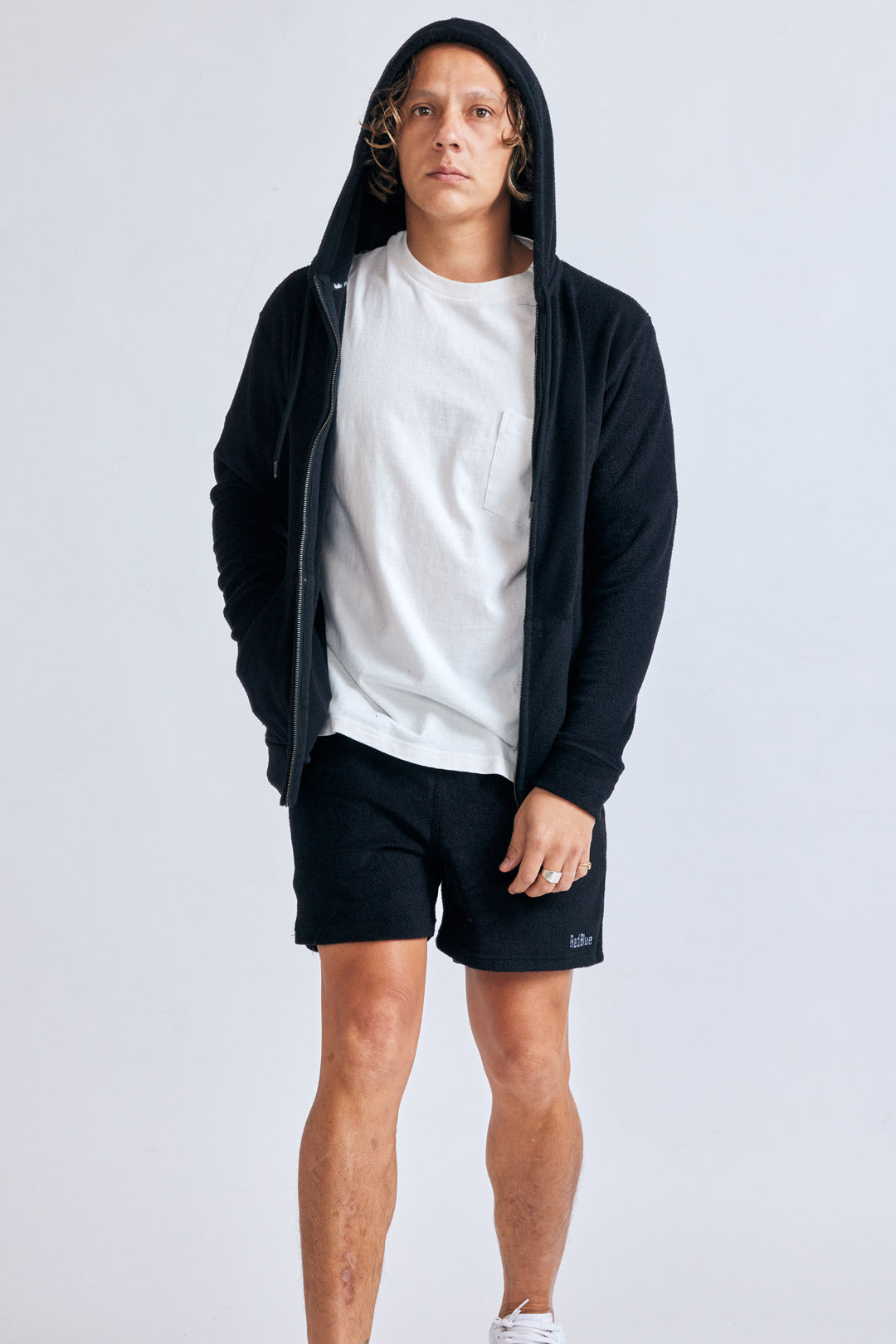 3Dパイルジップパーカー