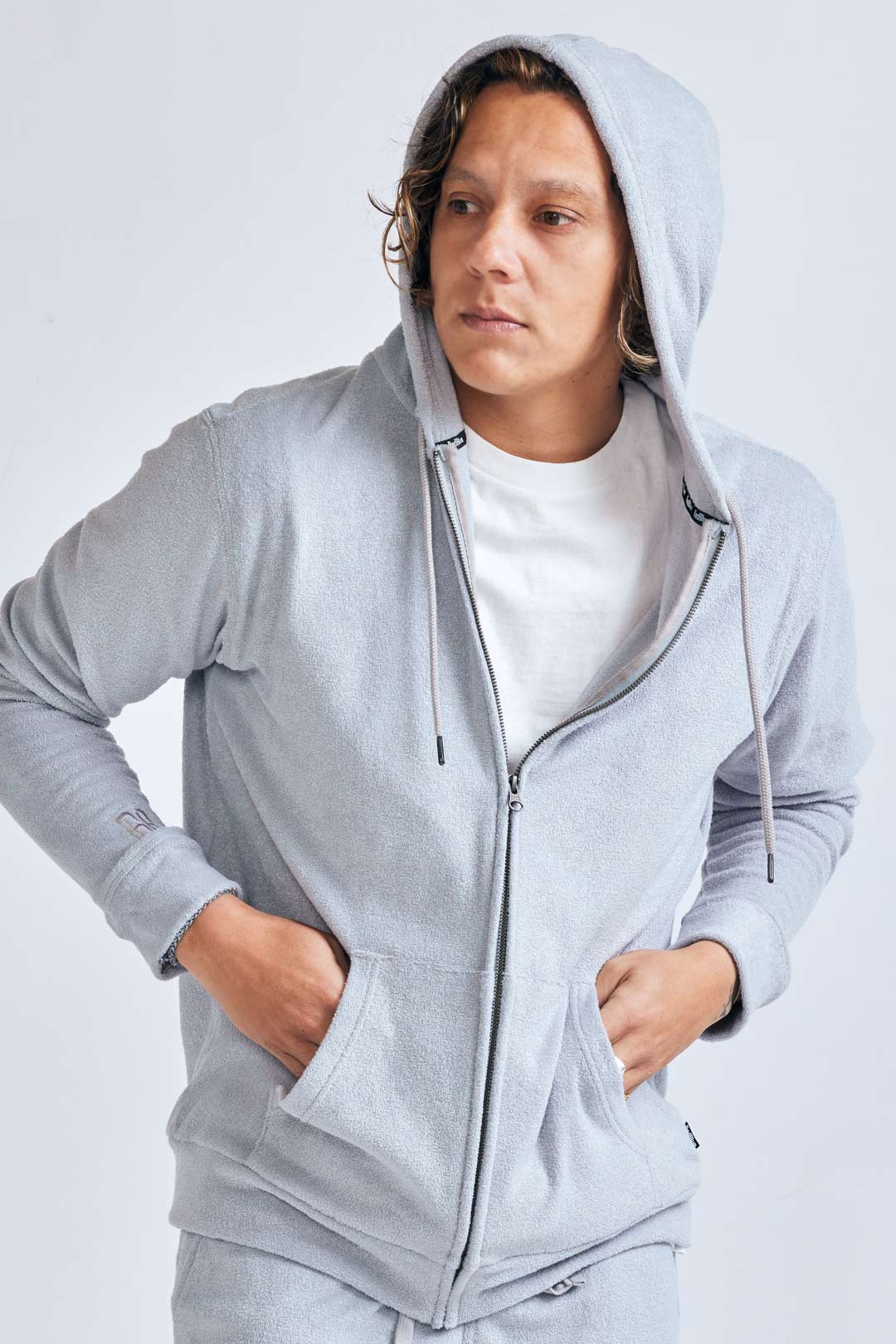 3Dパイルジップパーカー