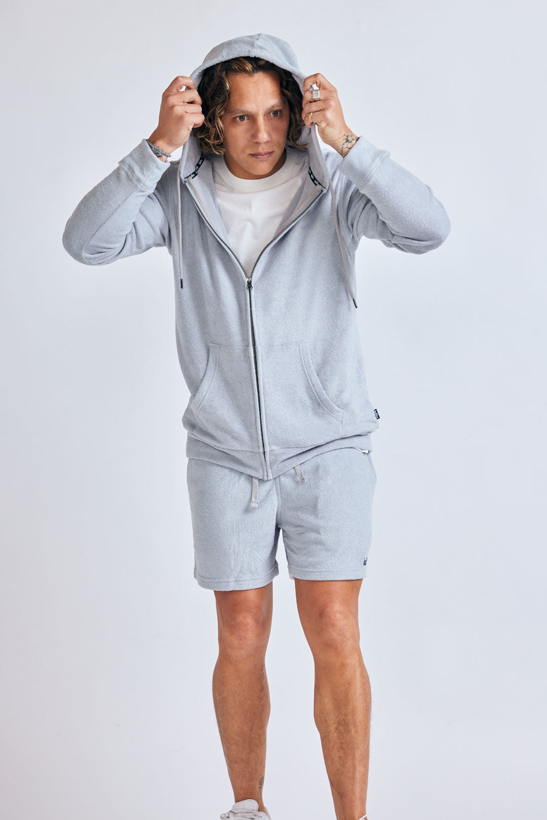 3Dパイルジップパーカー