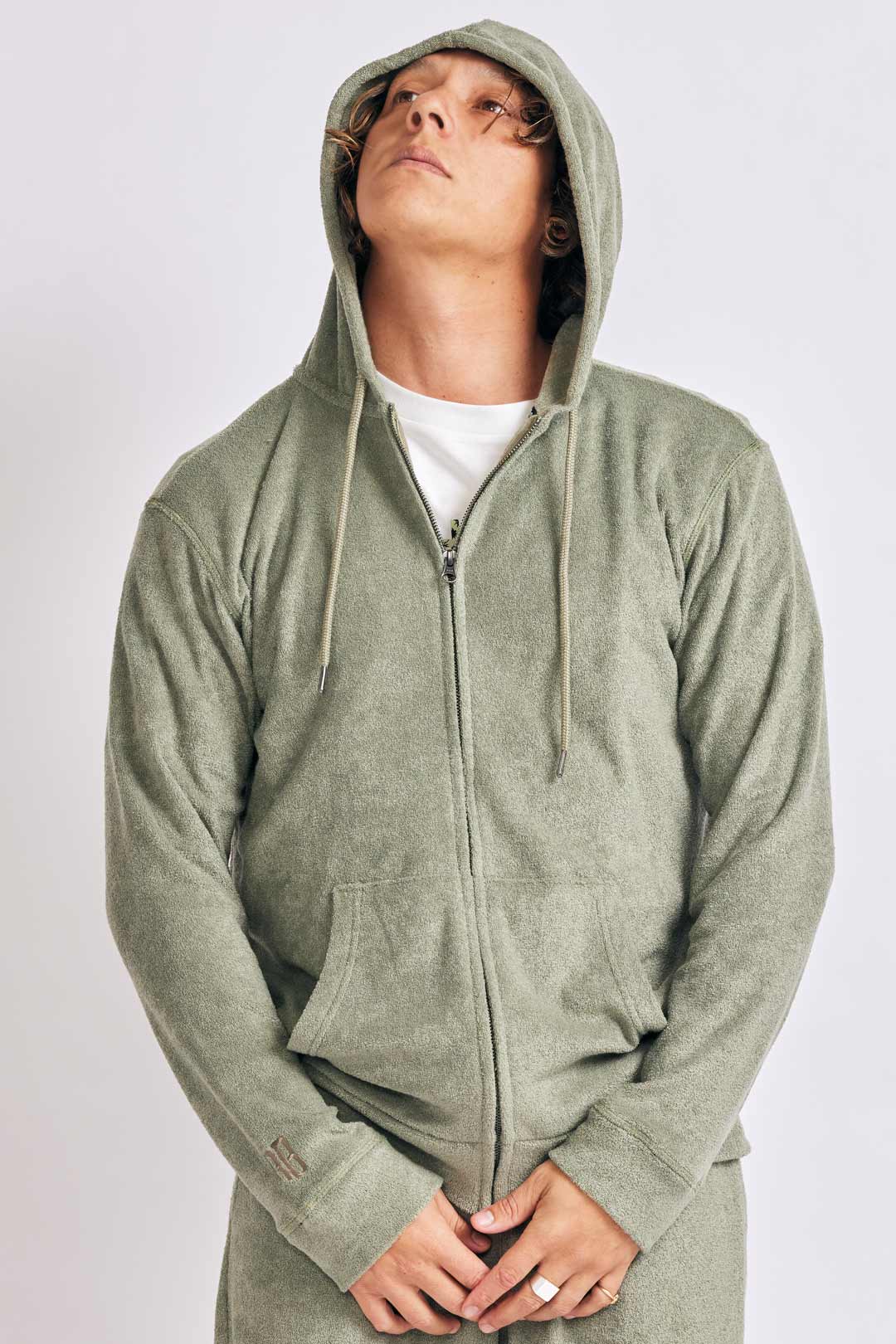 3Dパイルジップパーカー