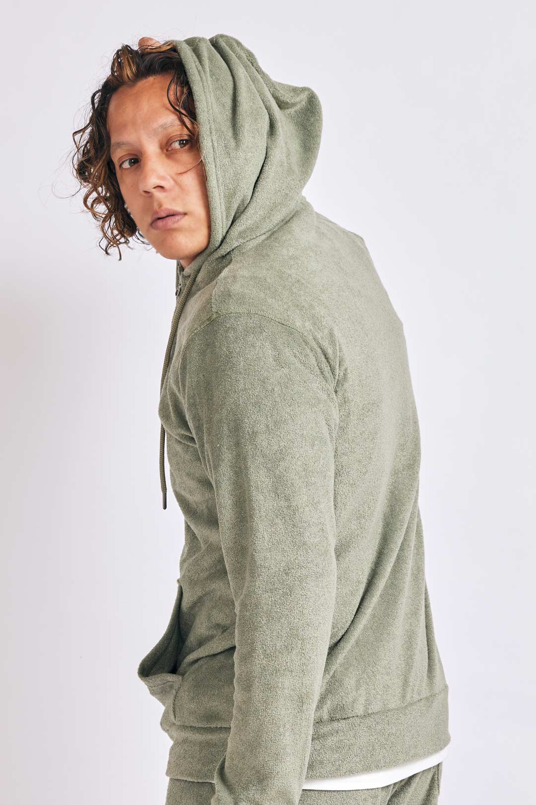 3Dパイルジップパーカー