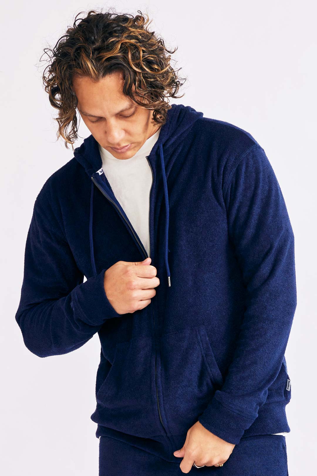 3Dパイルジップパーカー