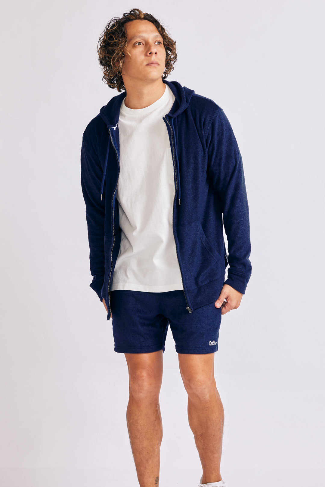 3Dパイルジップパーカー