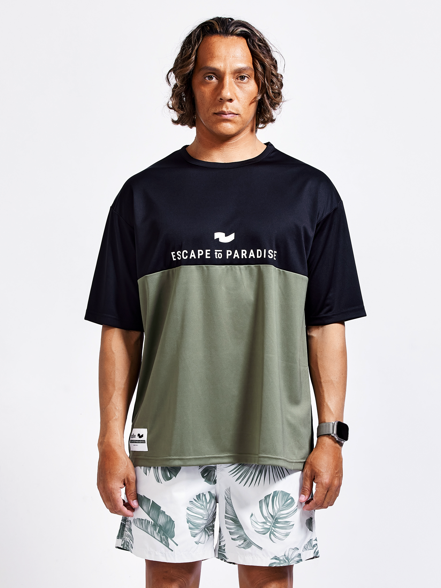 PHABOL® バイカラーラッシュガードTEE