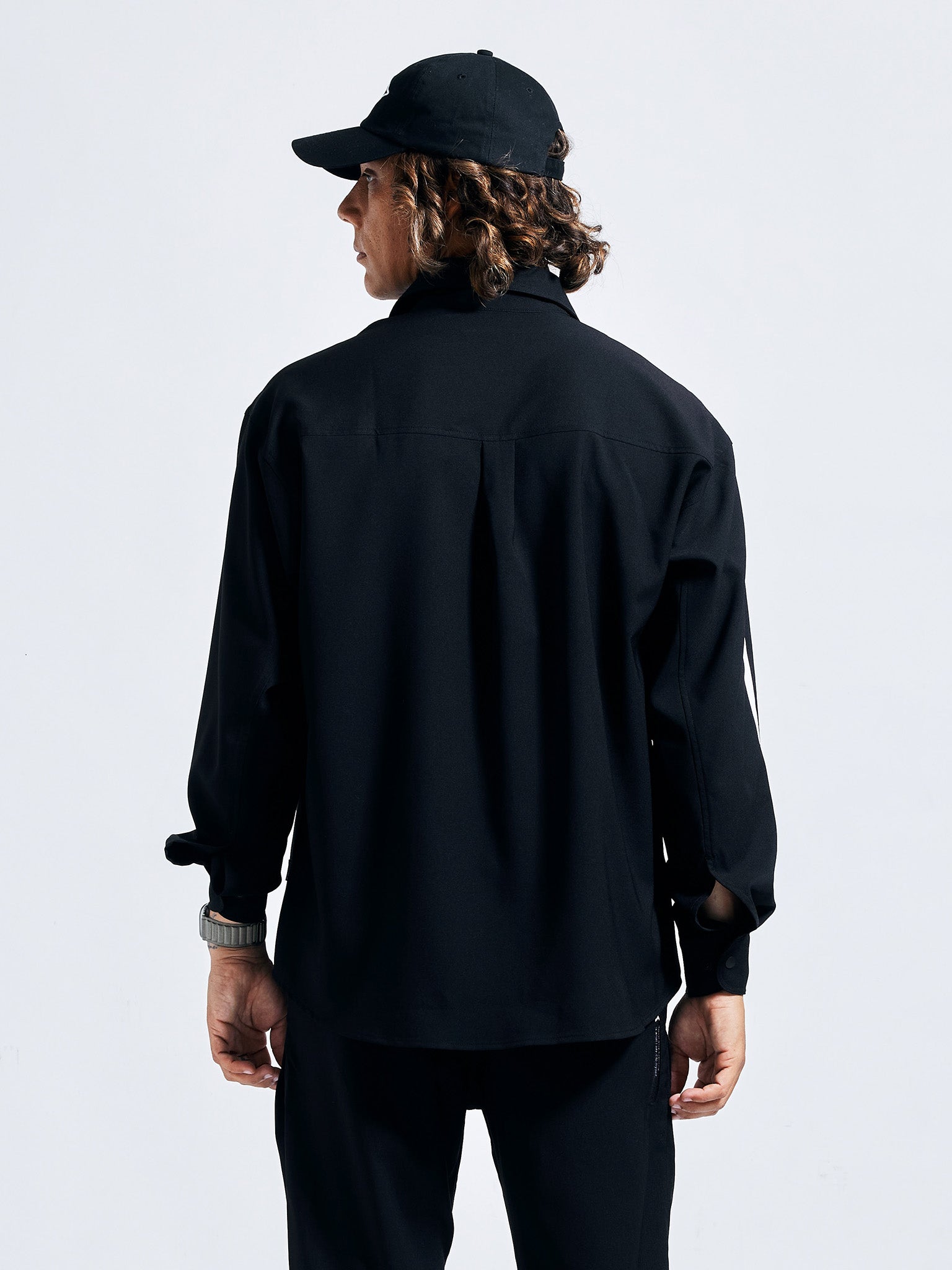 Reflax®RadBlue ×FlashPackerストレッチリネンライクシャツ