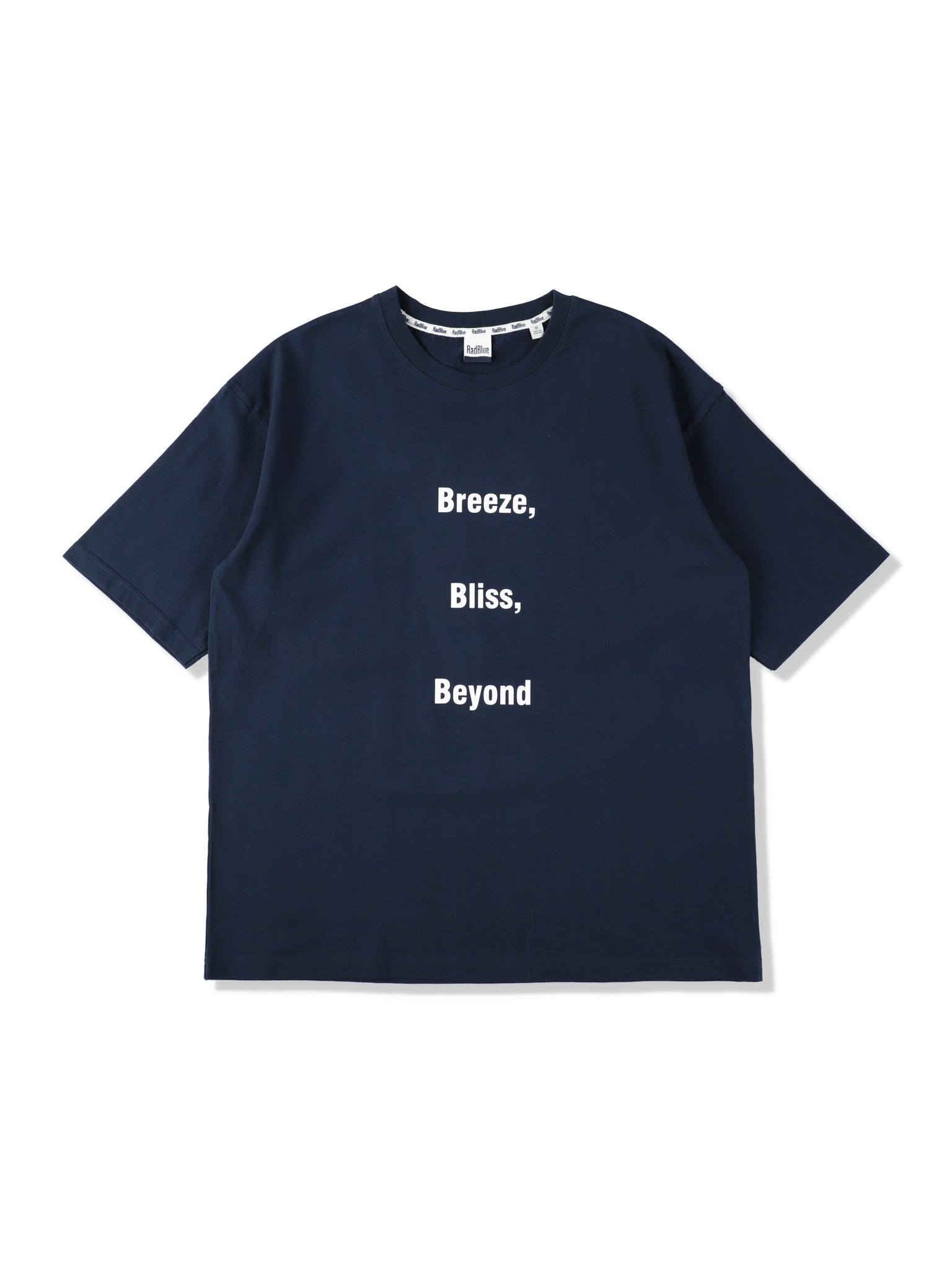 公式【RadBlue/ラッドブルー】DrySilkyCotton Tシャツ 【Message 03】 /navy Blue /L /オーバーサイズ、メンズTシャツ、長袖、アイスブルー、ペールブルー、カットソー、ヘヴィーウェイト、コットン、ドライコットン、シルキータッチ、速乾、サラサラ、オーバー