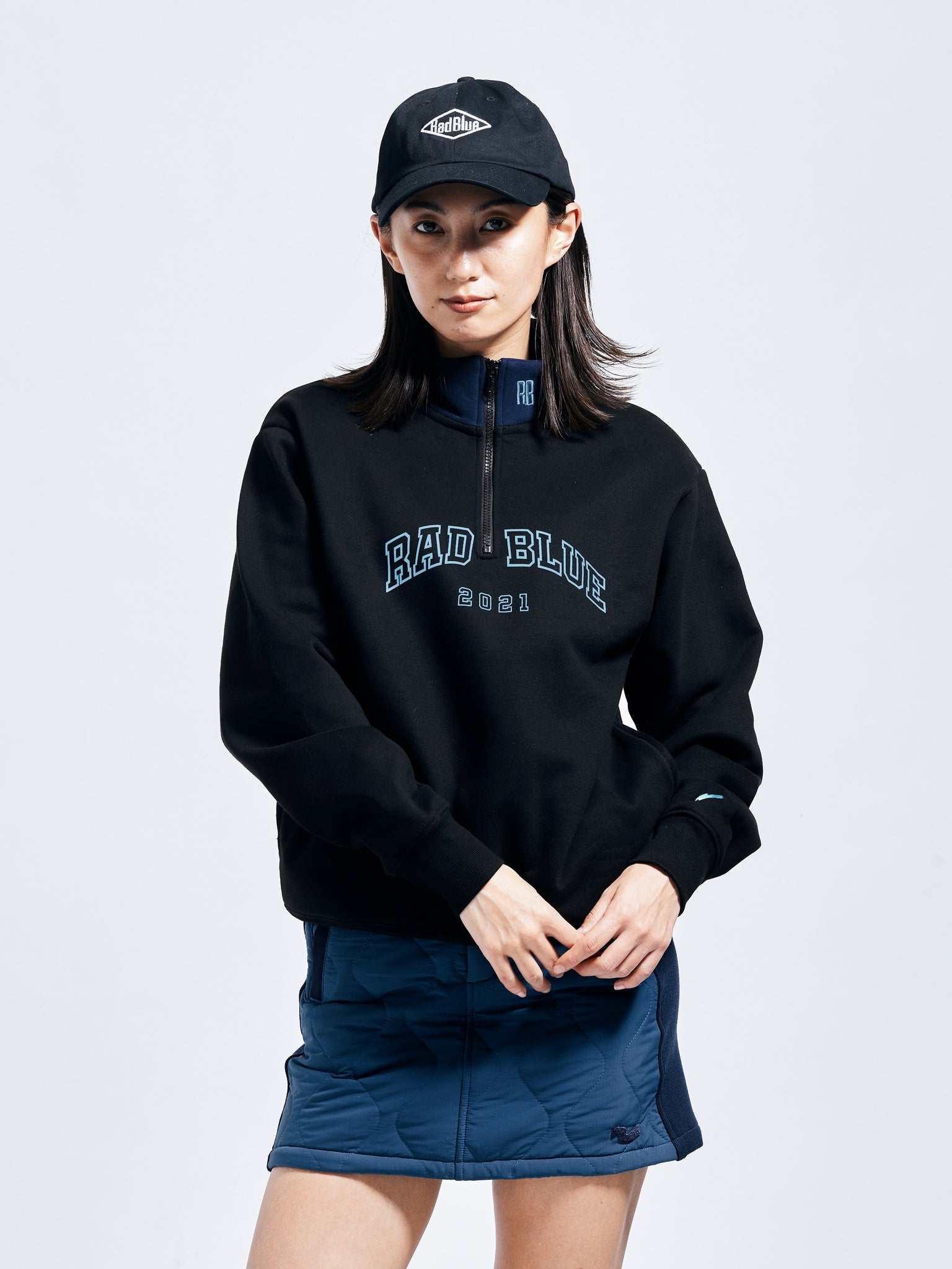 Women's ヘヴィウェイトハーフジップスウェット