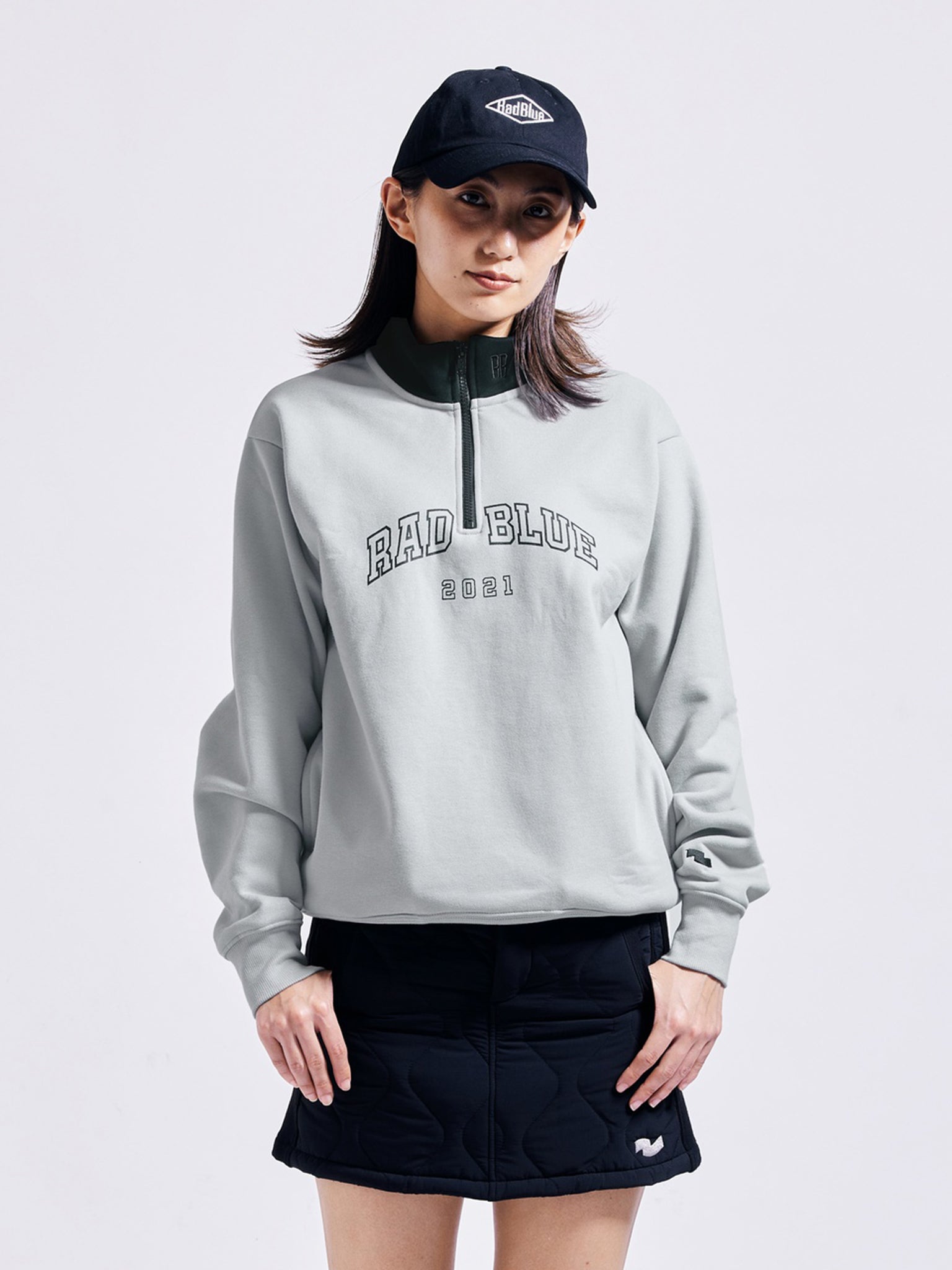 Women's ヘヴィウェイトハーフジップスウェット