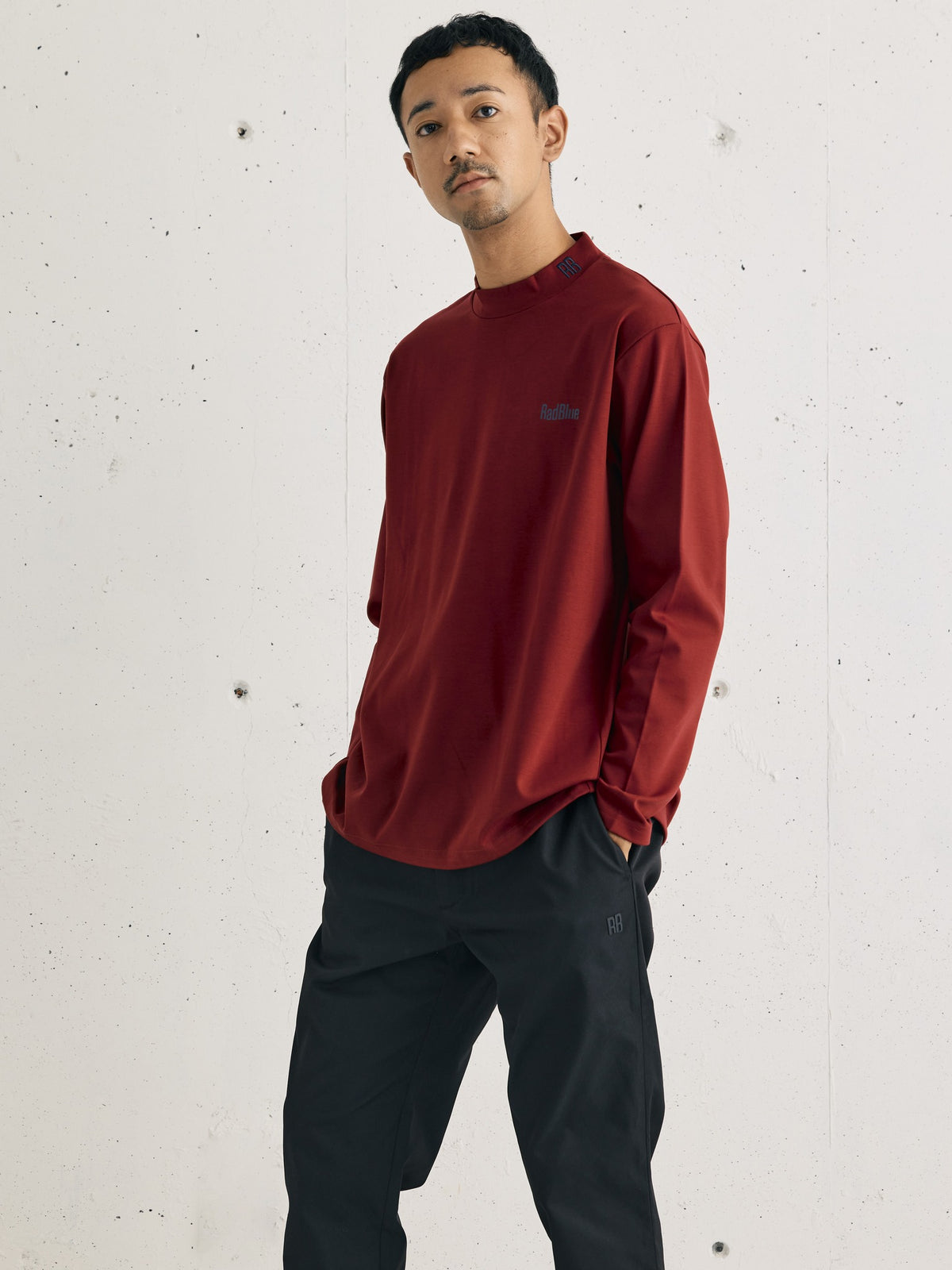 スムースモックネック ロングスリーブTシャツ 8